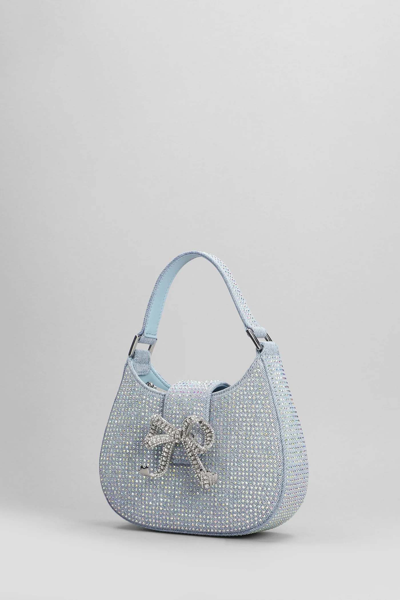 Hand bag in blue cotton - Image 2