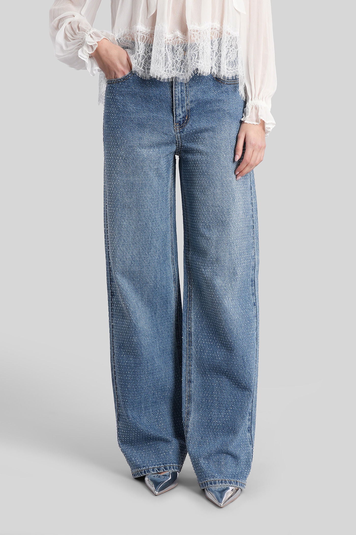 Jeans in blue cotton