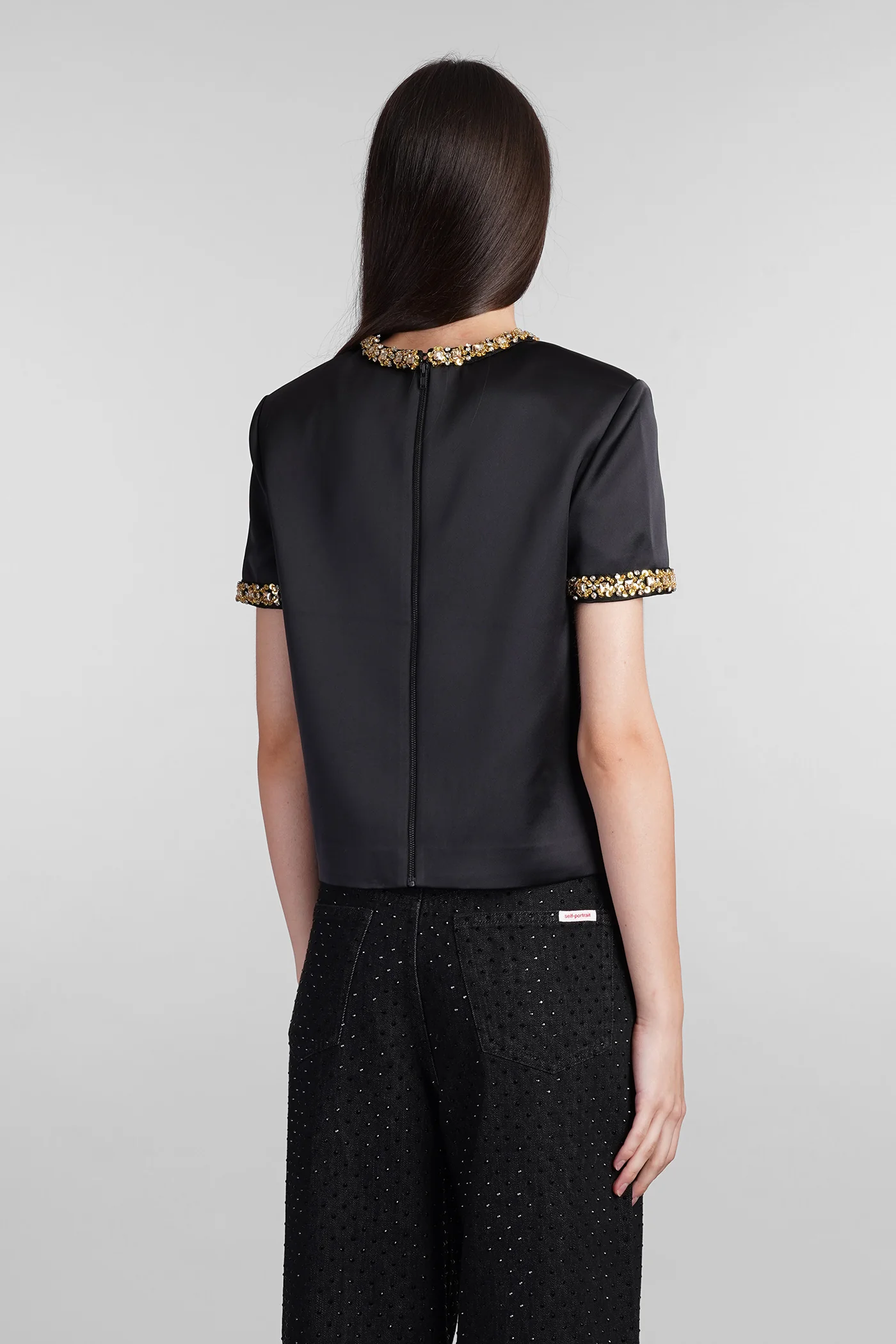Topwear in black polyester - Image 3
