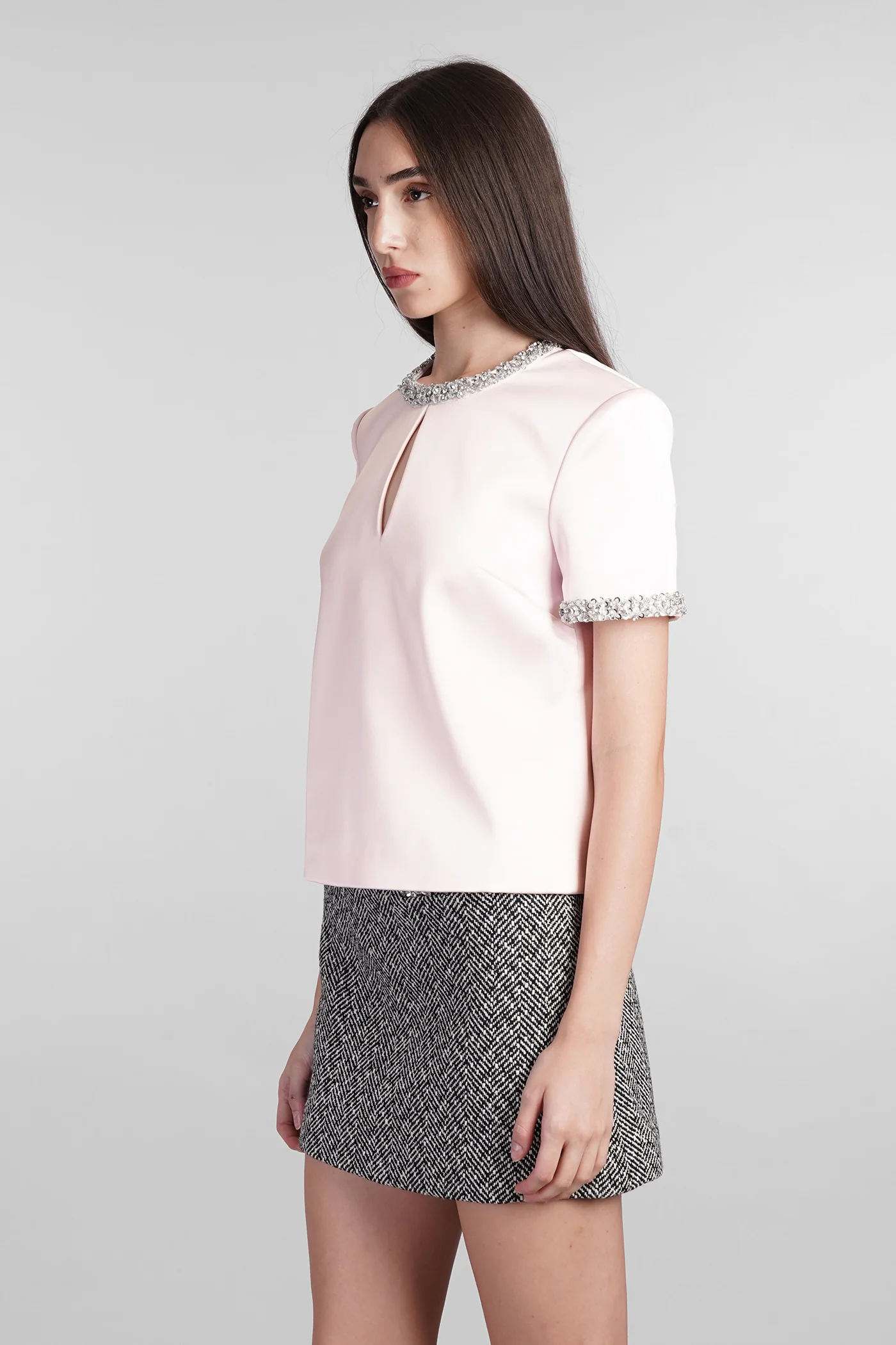 Topwear in rose-pink polyester - Image 4