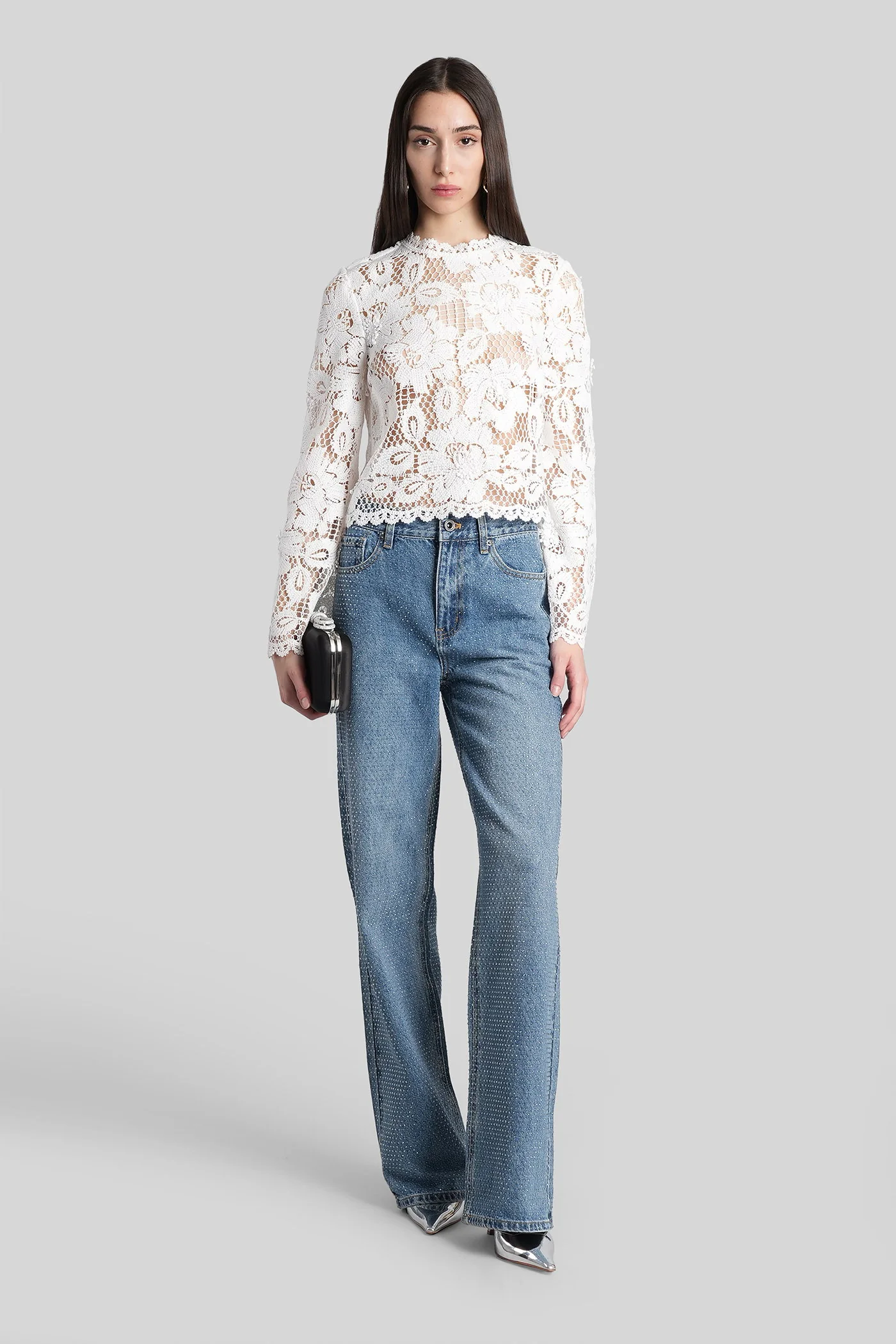 Topwear in white polyester - Image 2