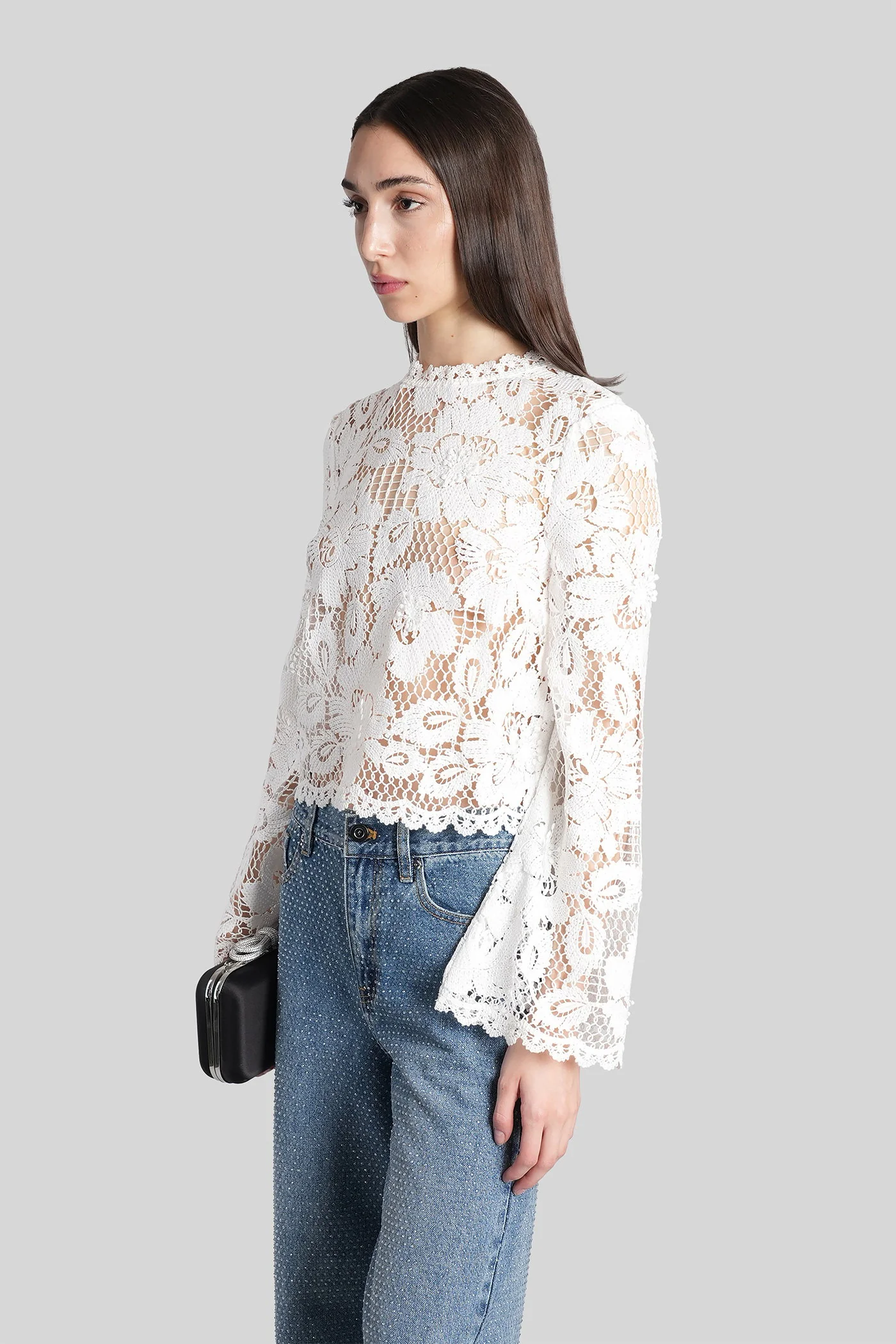 Topwear in white polyester - Image 4