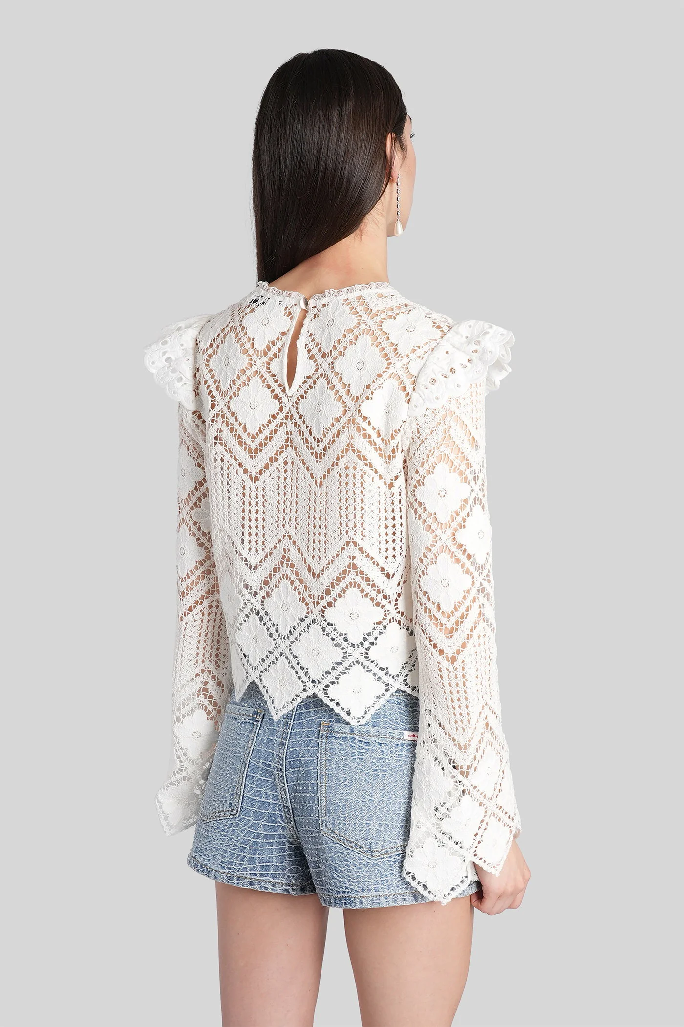 Topwear in white polyester - Image 3