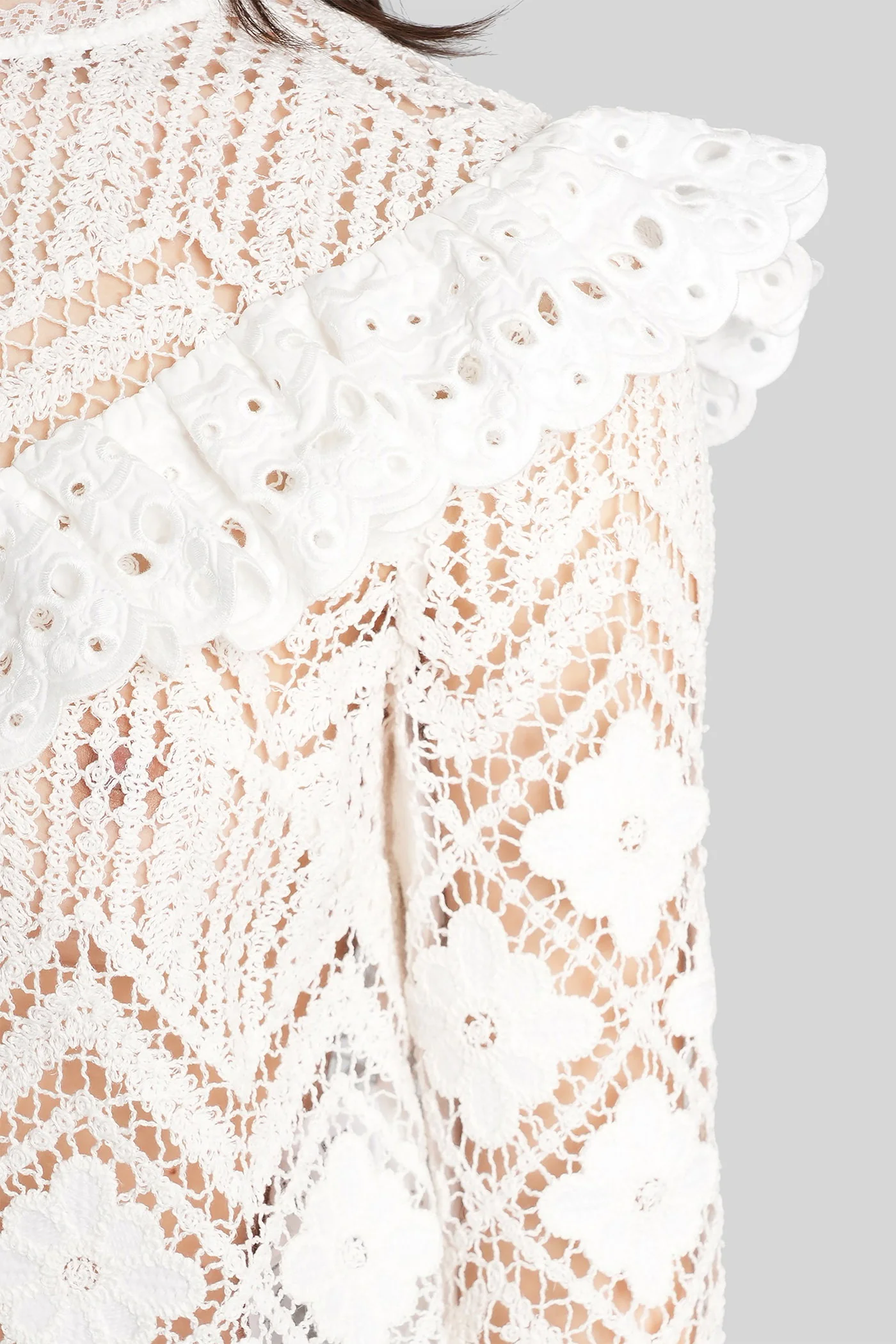 Topwear in white polyester - Image 5
