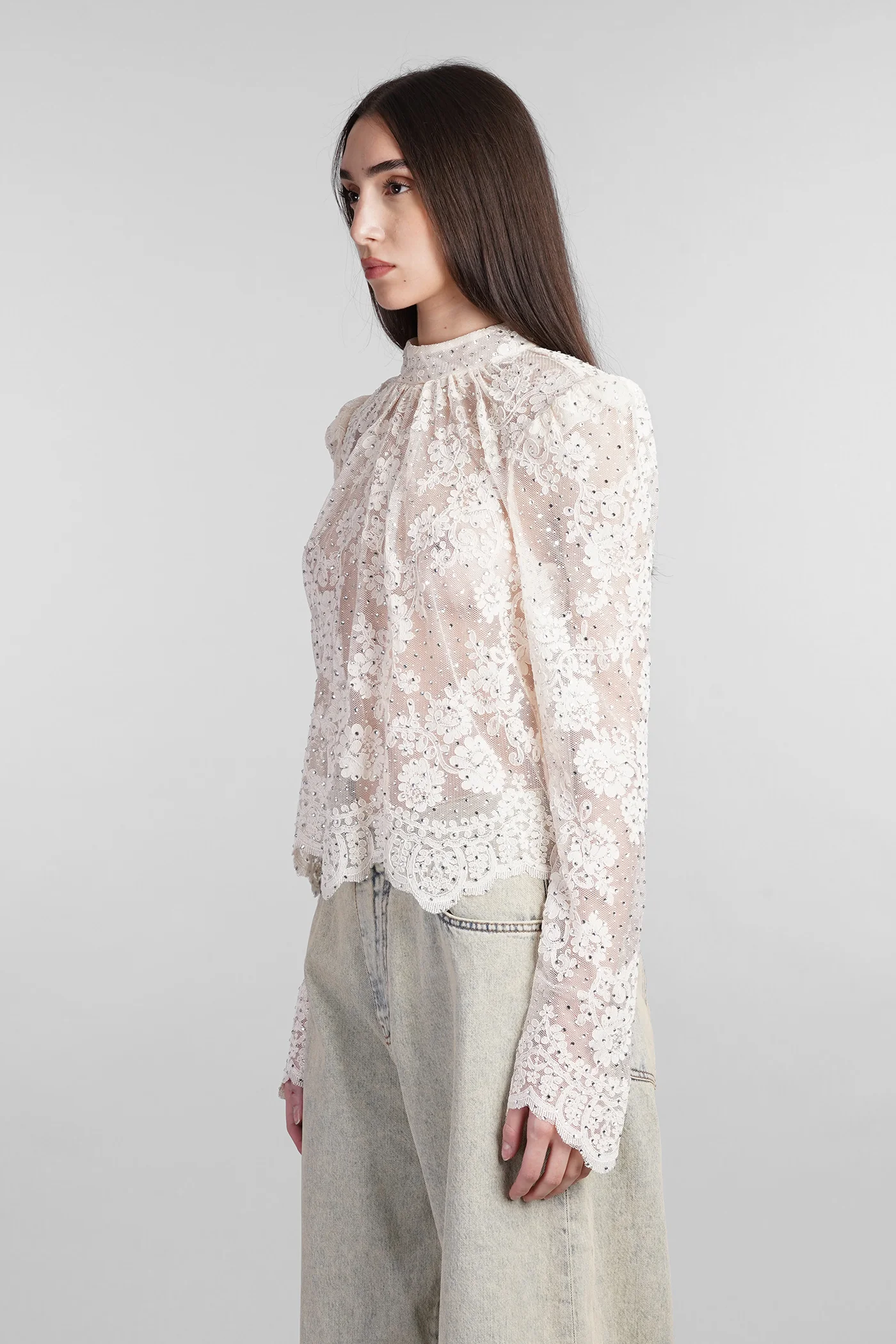 Topwear in white polyester - Image 4