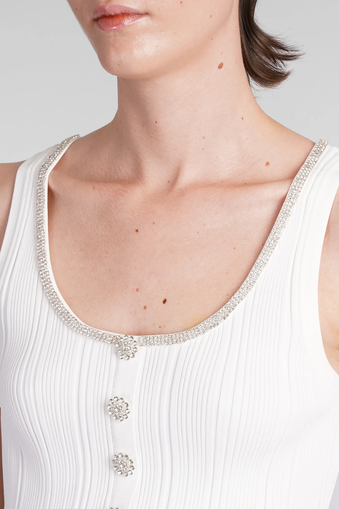 Topwear in white viscose - Image 5