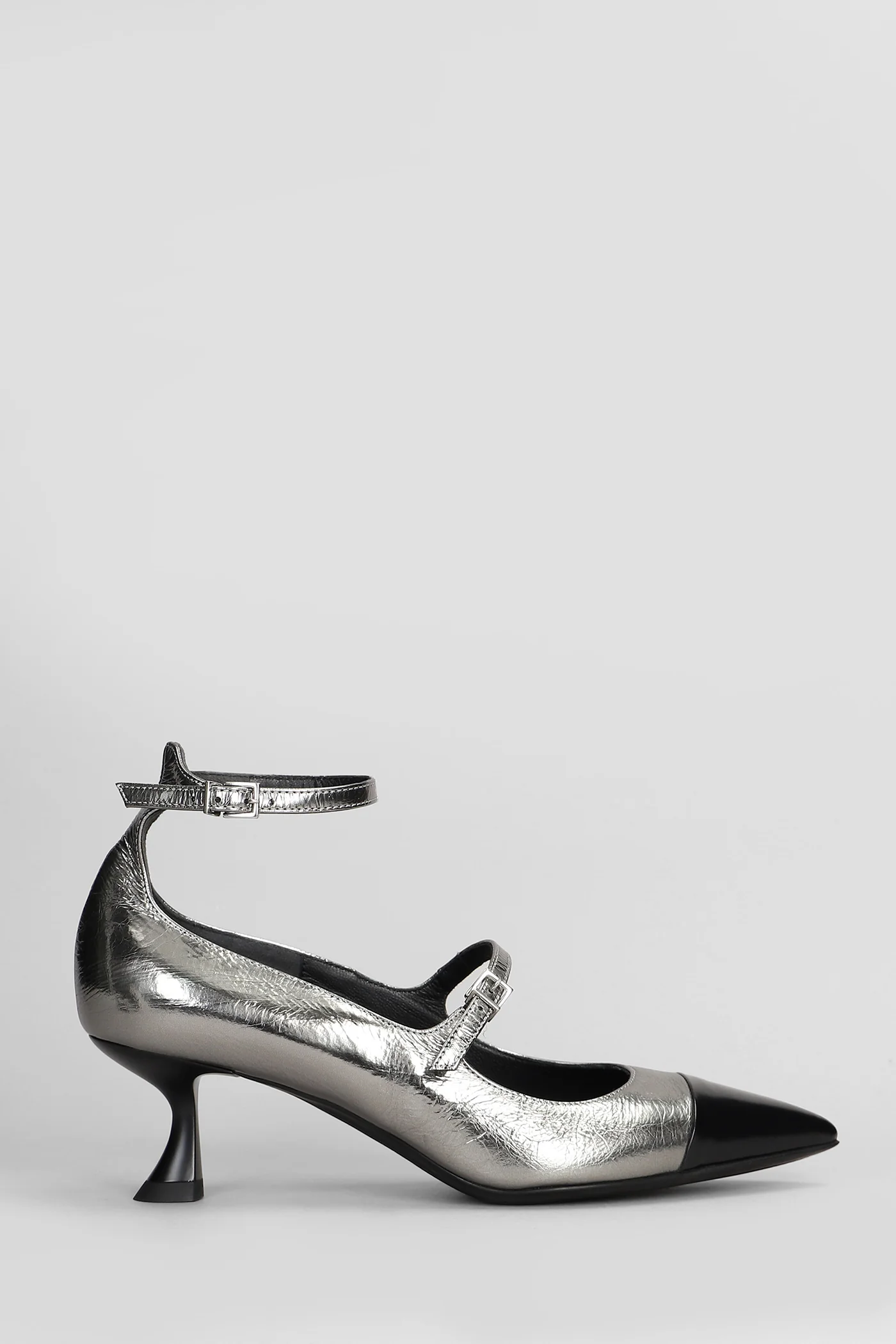 Cardy 5 Pumps in Gunmetal leather