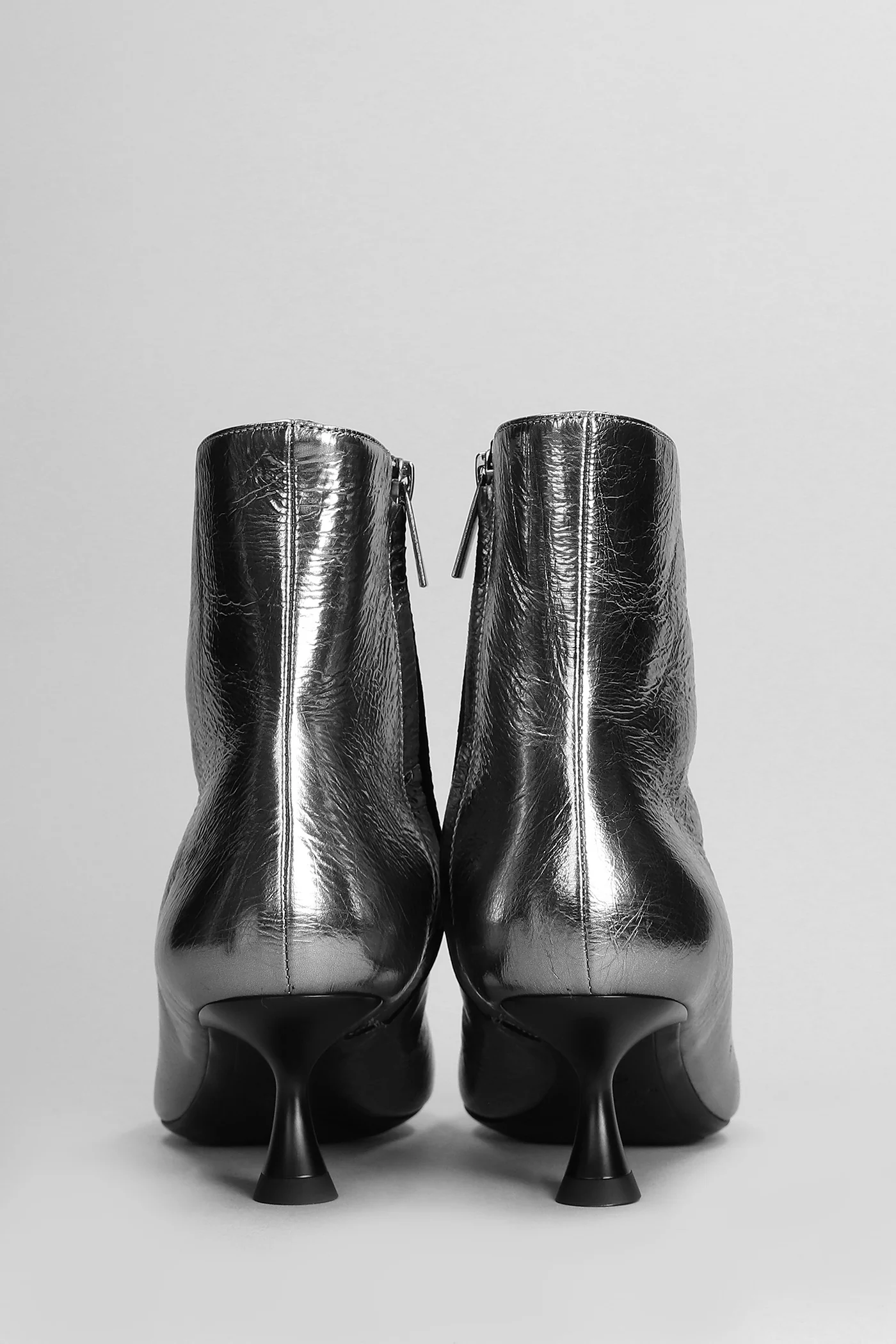 Cecilia 5 High heels Ankle boots in Gunmetal leather - Image 4