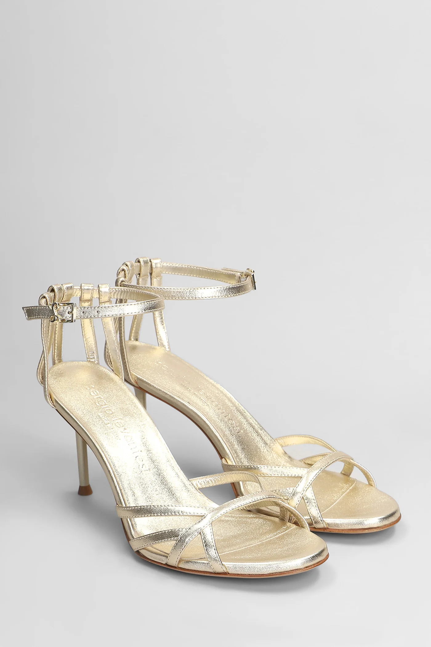 Gemma Sandals in platinum leather - Image 2