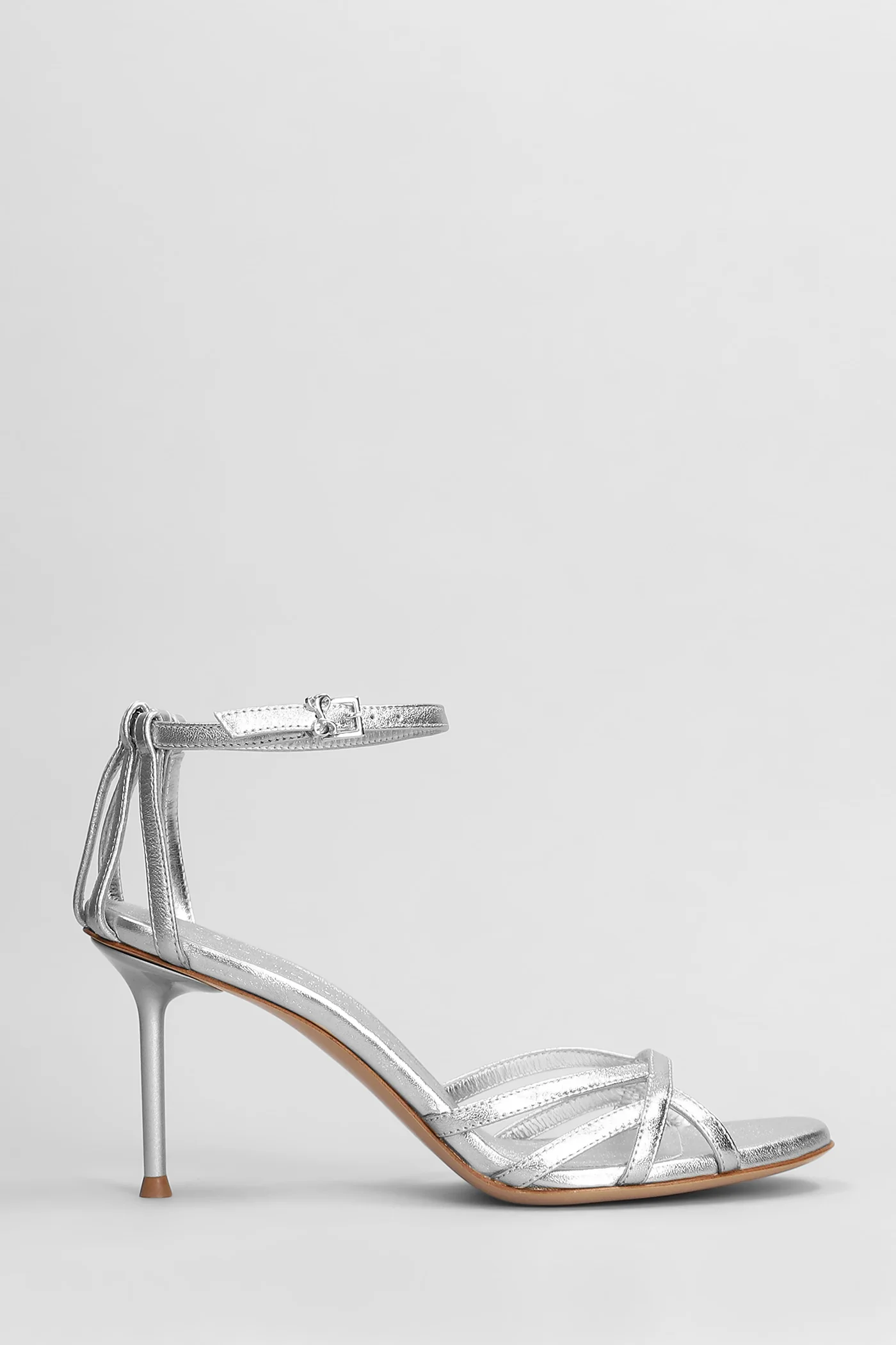Gemma Sandals in silver leather