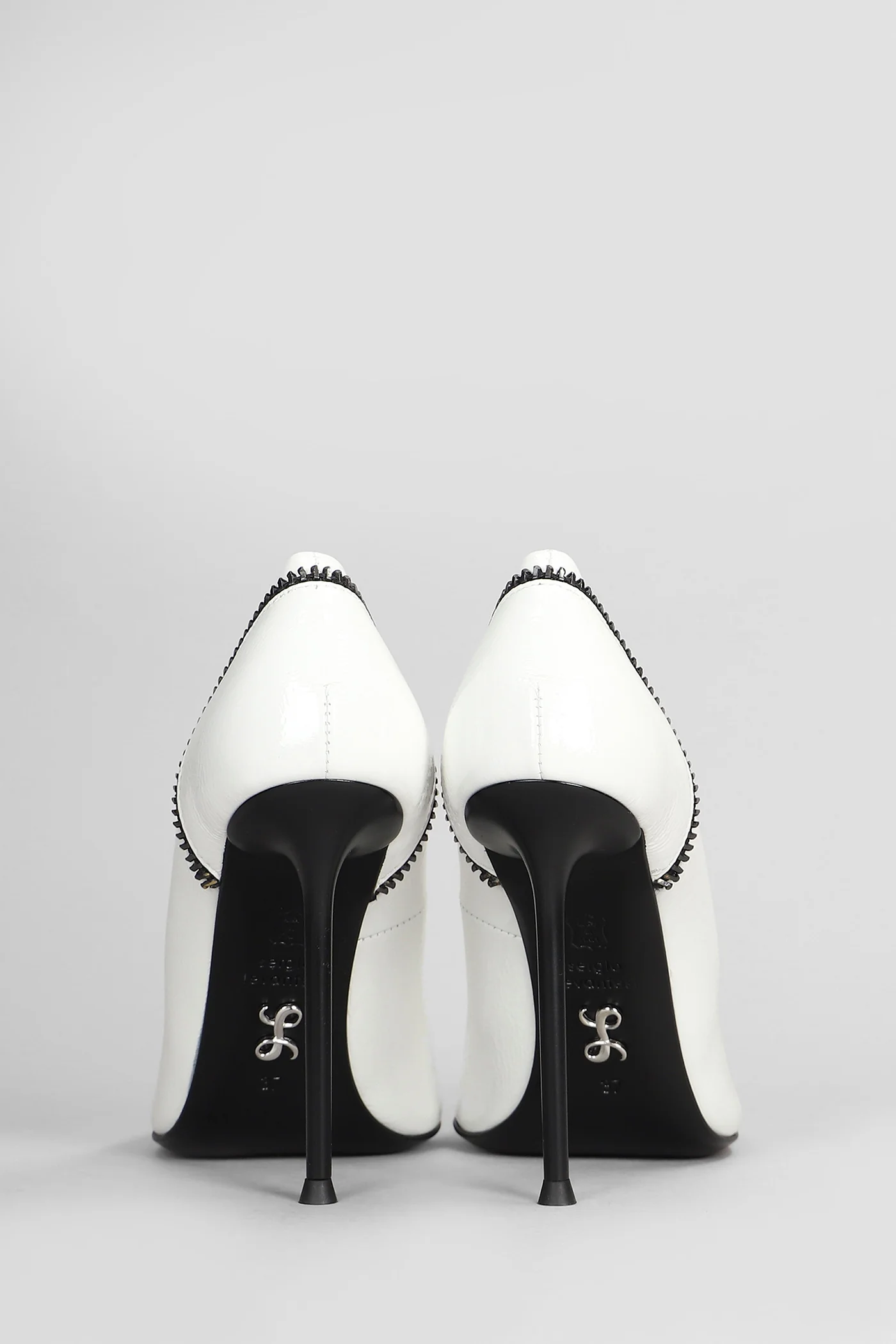 Leyla 5 Pumps in white leather - Image 4