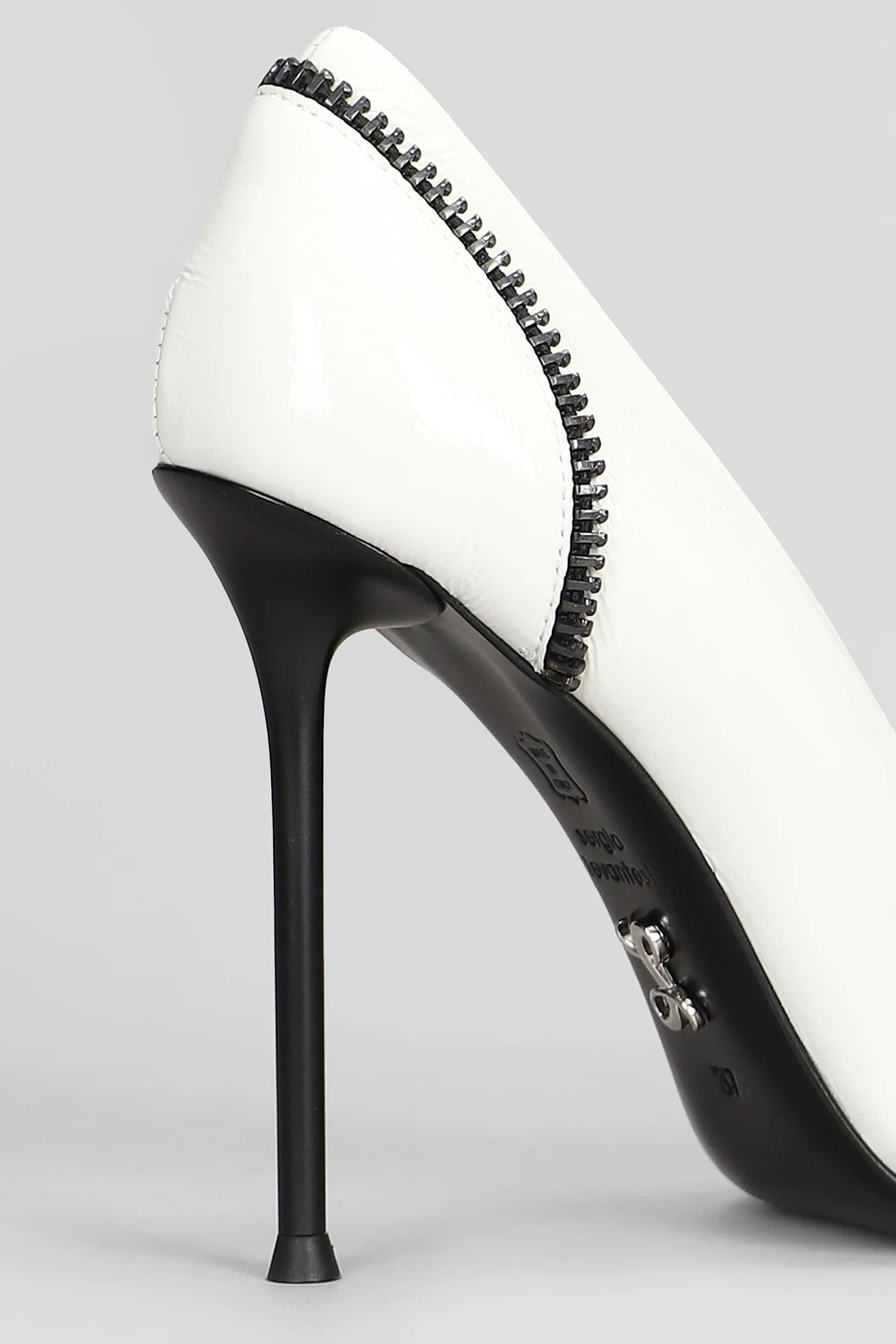Leyla 5 Pumps in white leather - Image 5