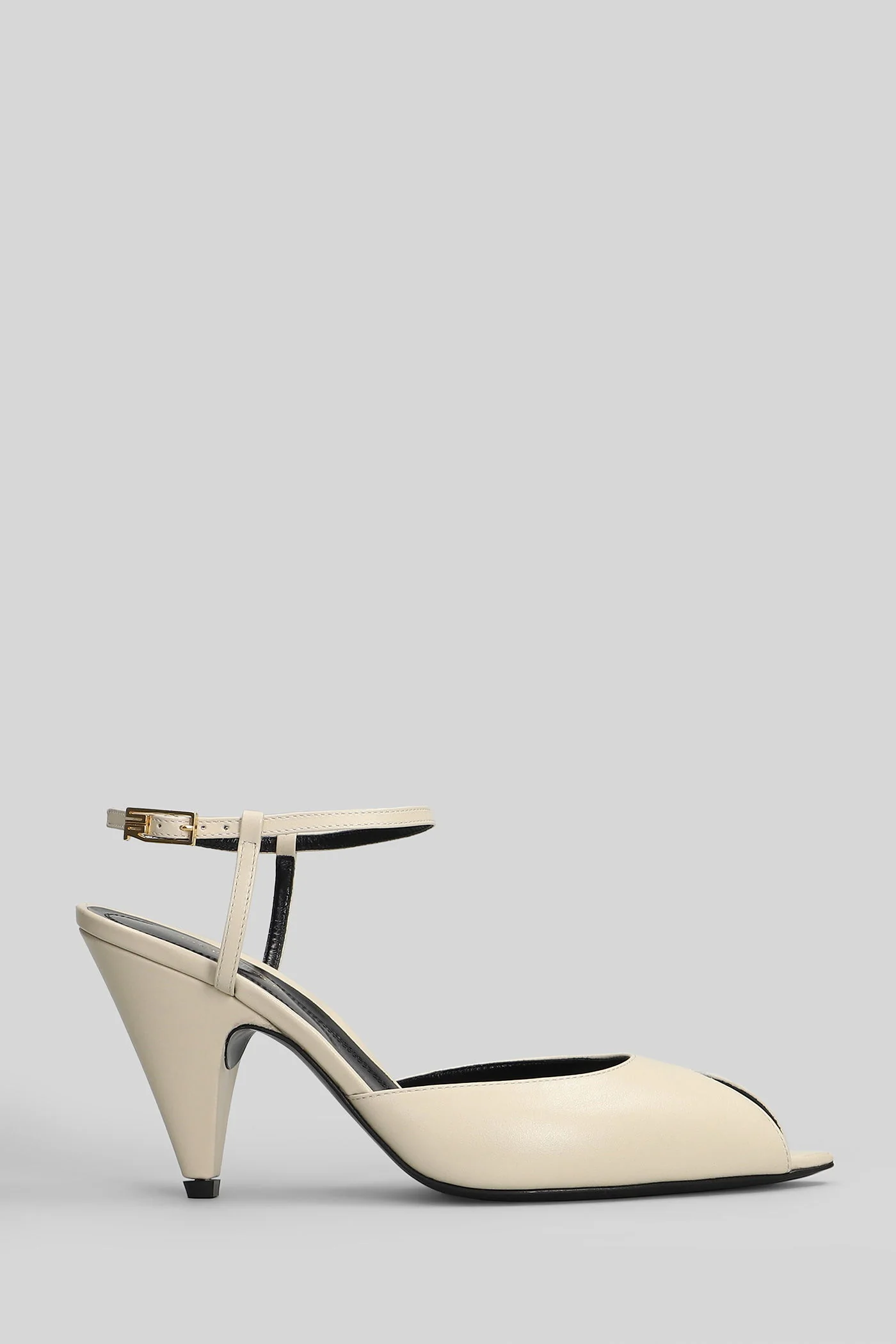 Beak 85 Sandals in beige leather