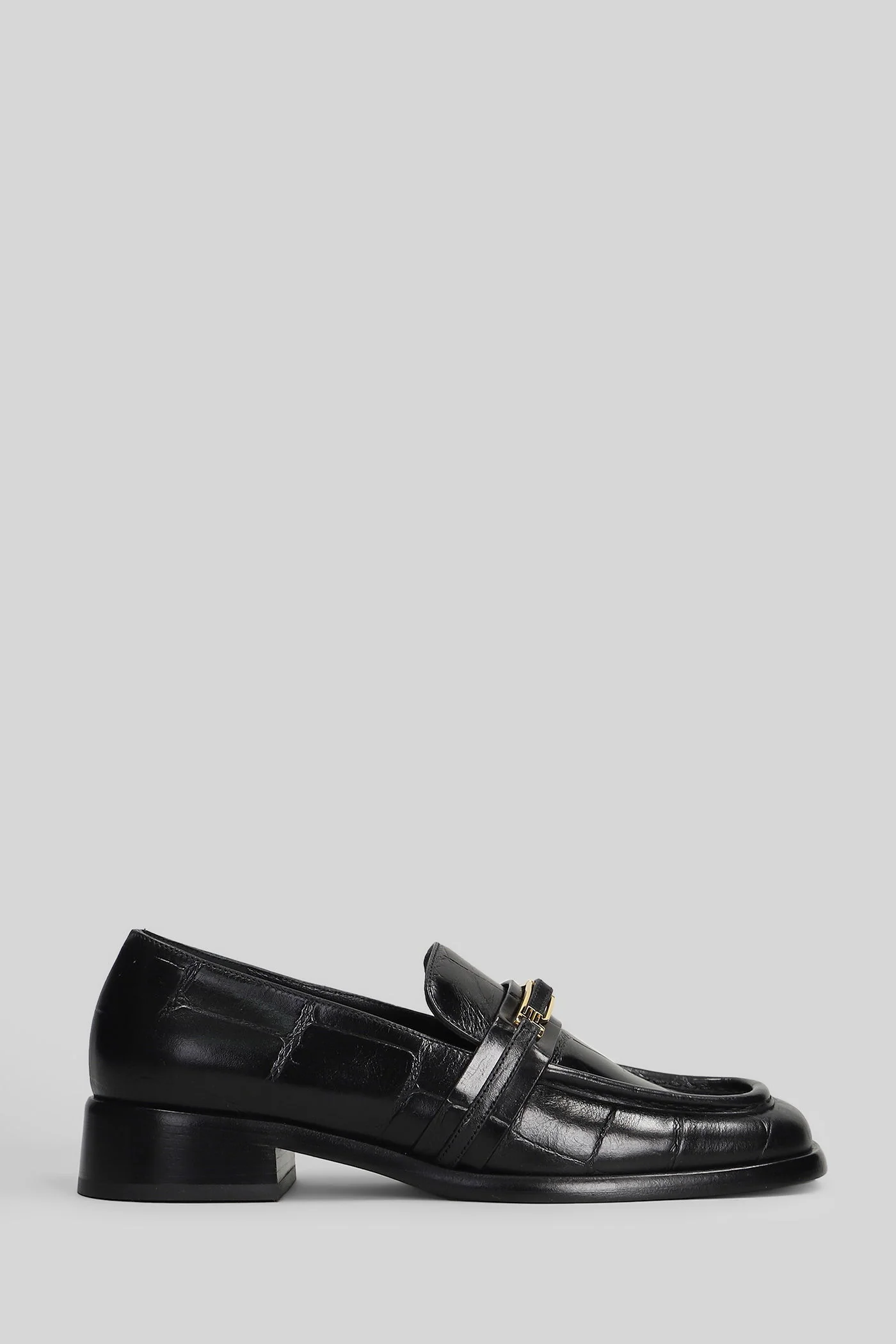 Flat mocasin 25 Loafers in black leather