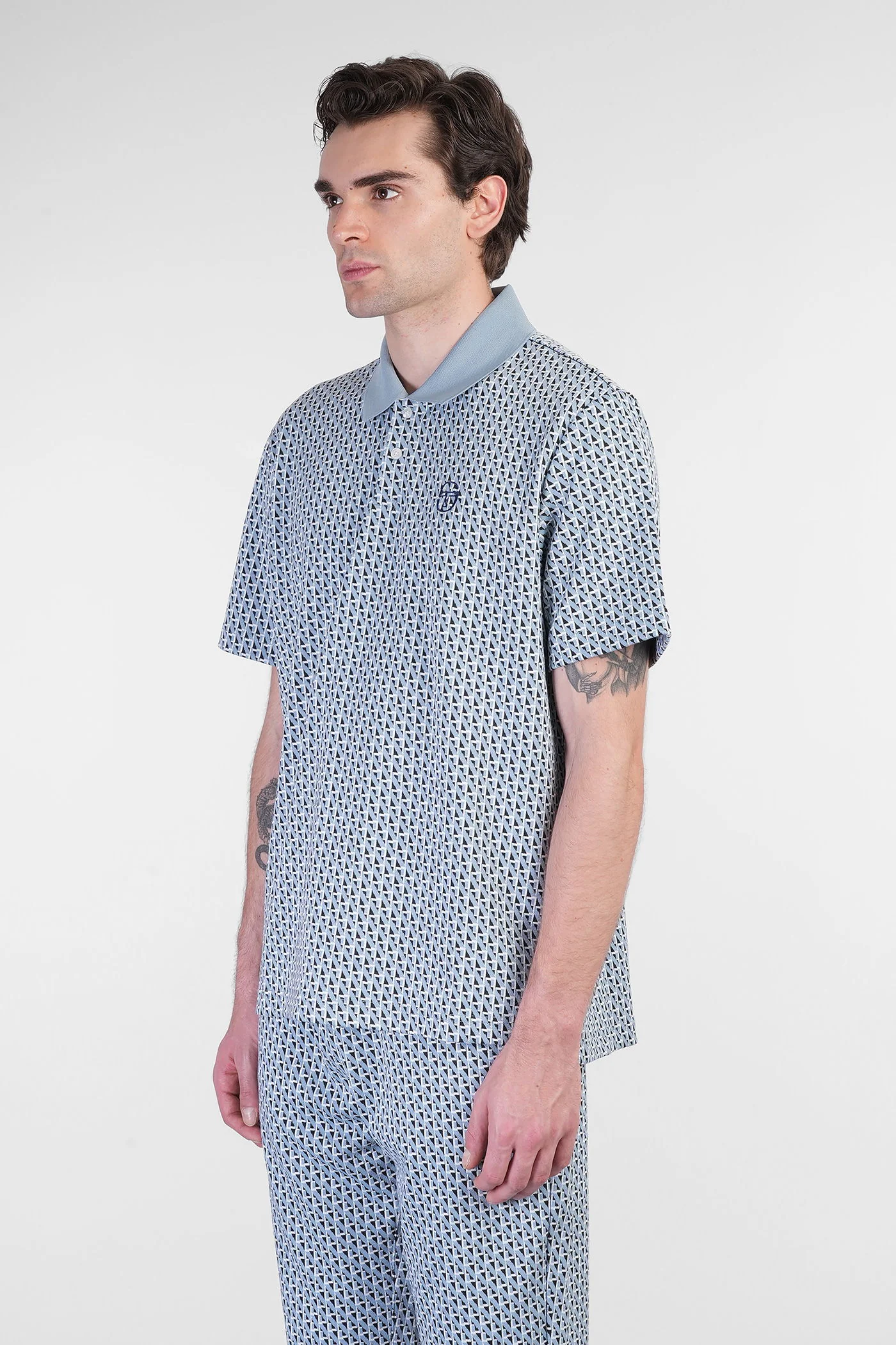 Paolo Polo in cyan polyester - Image 4