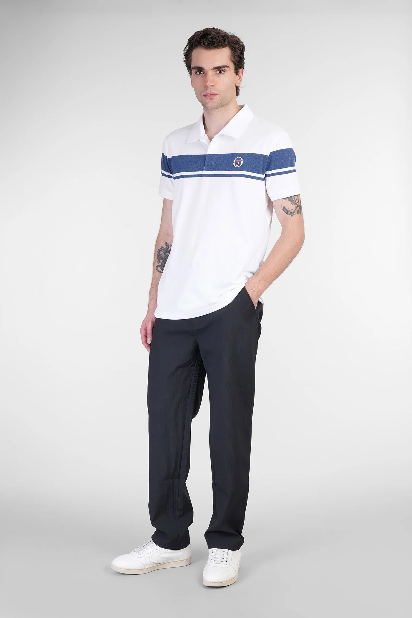 Polo in white cotton - Image 2