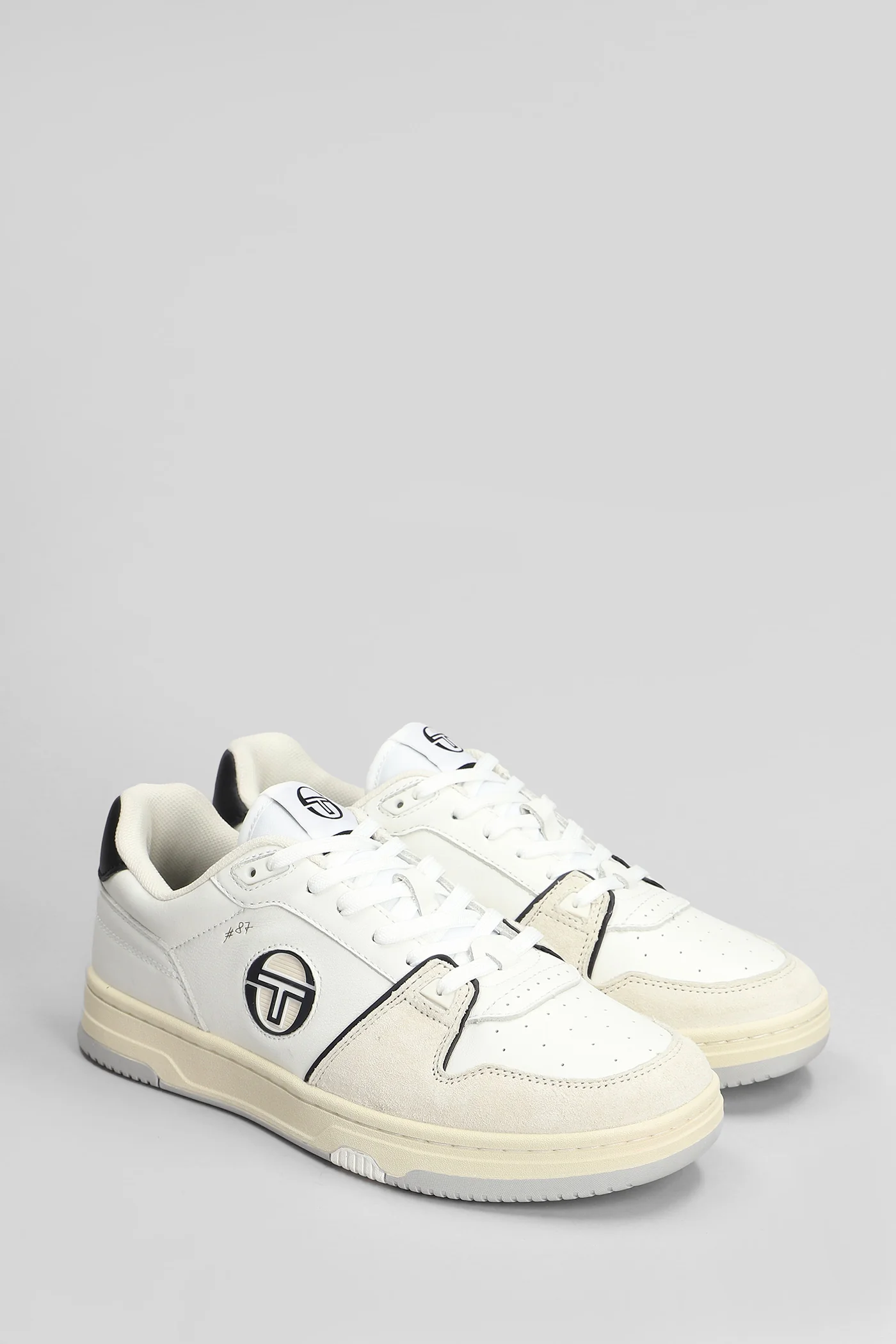 Sneakers in white suede and leather - Image 2