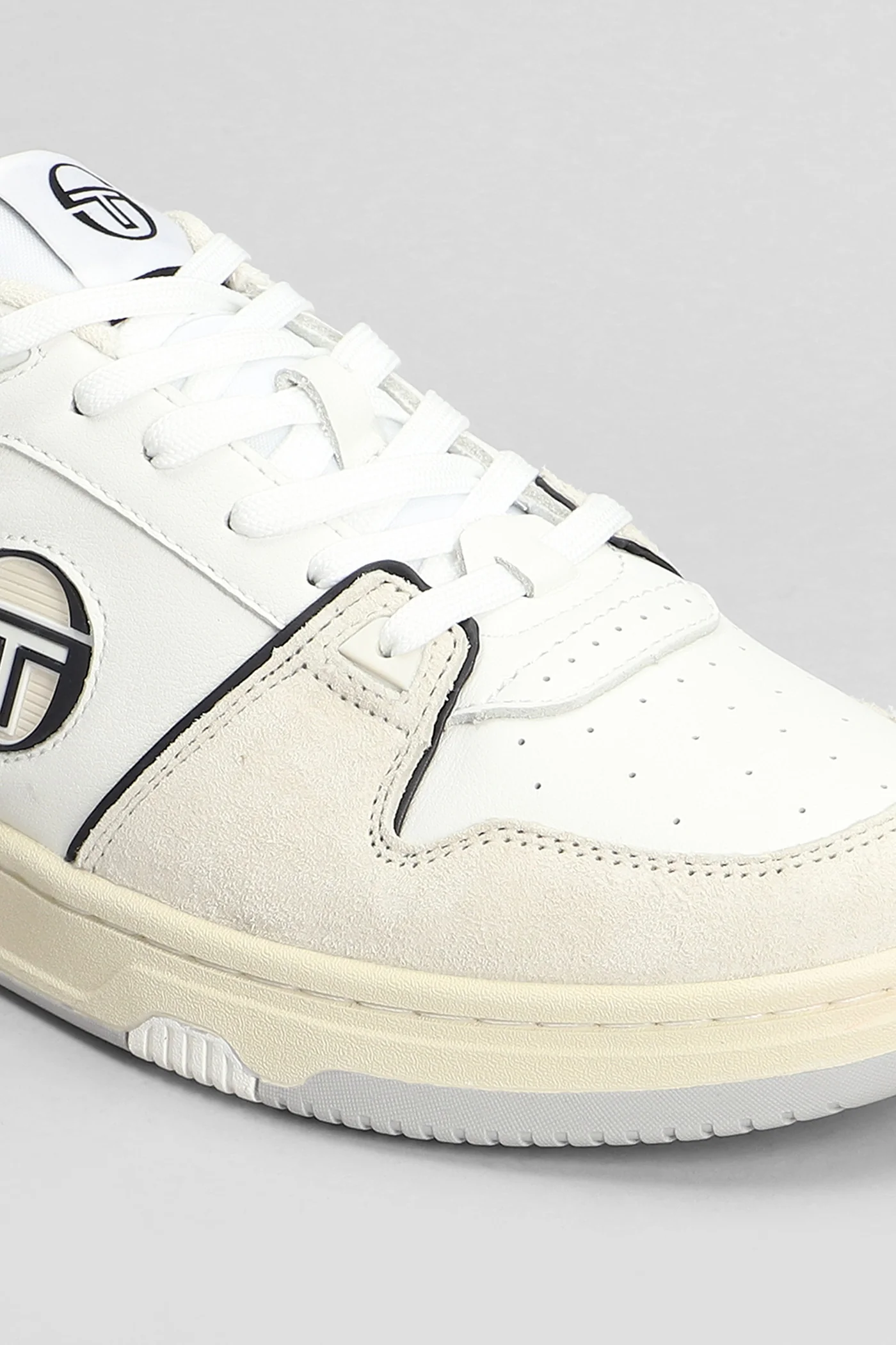 Sneakers in white suede and leather - Image 5