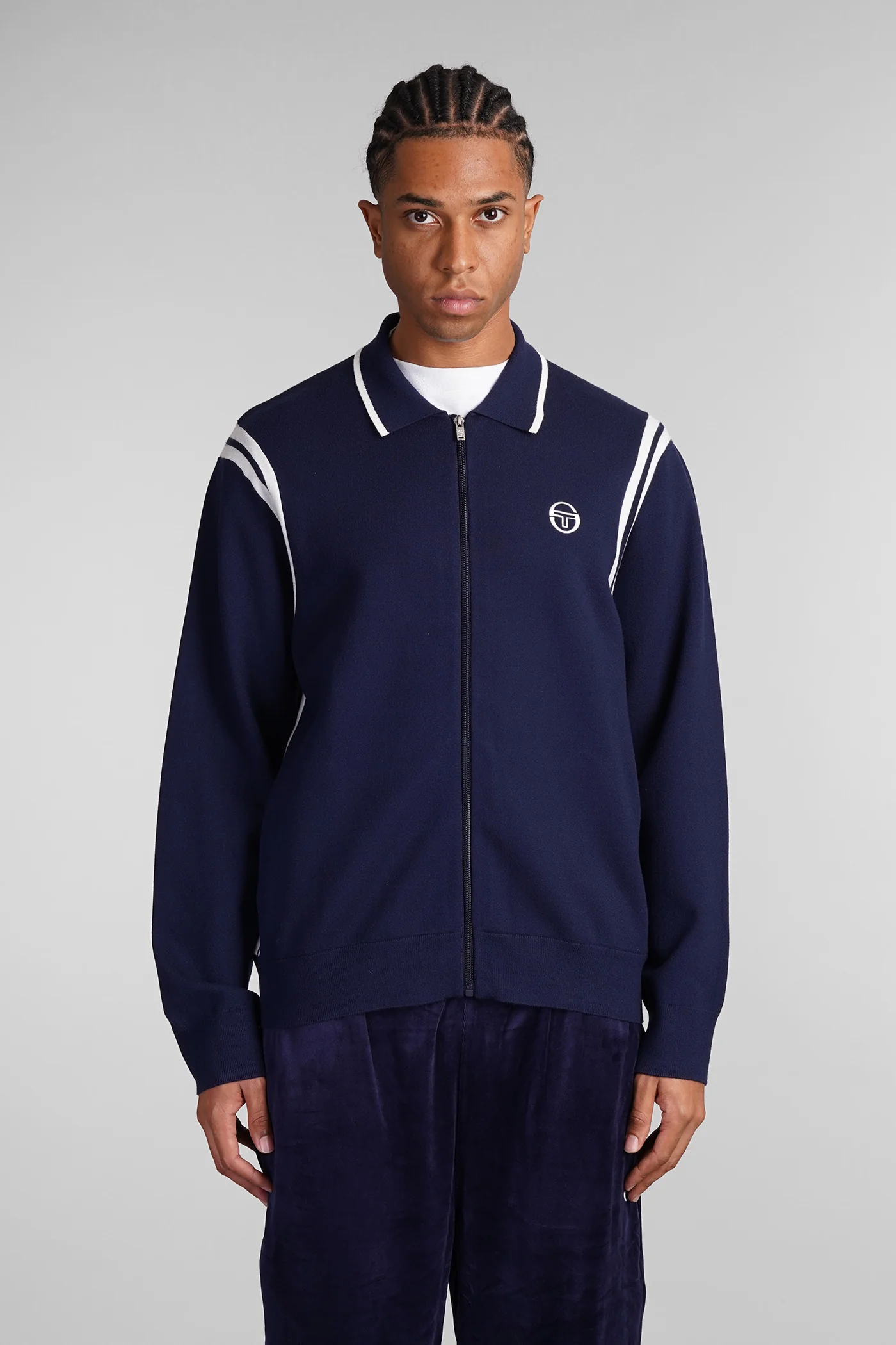 Sweatshirt in blue viscose