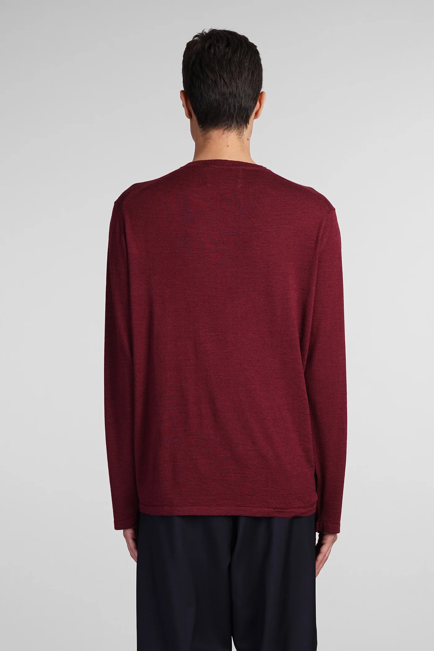 Knitwear in bordeaux wool - Image 3
