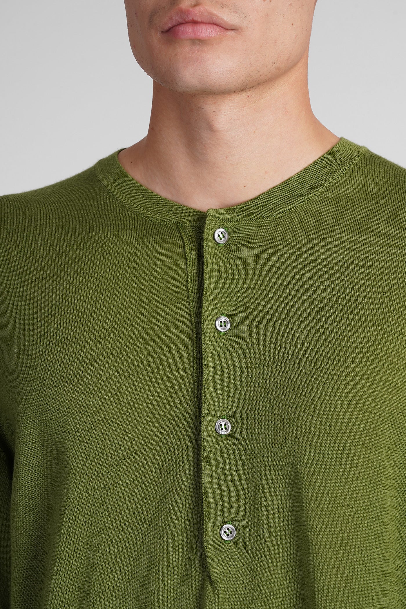 Knitwear in green wool - Image 10