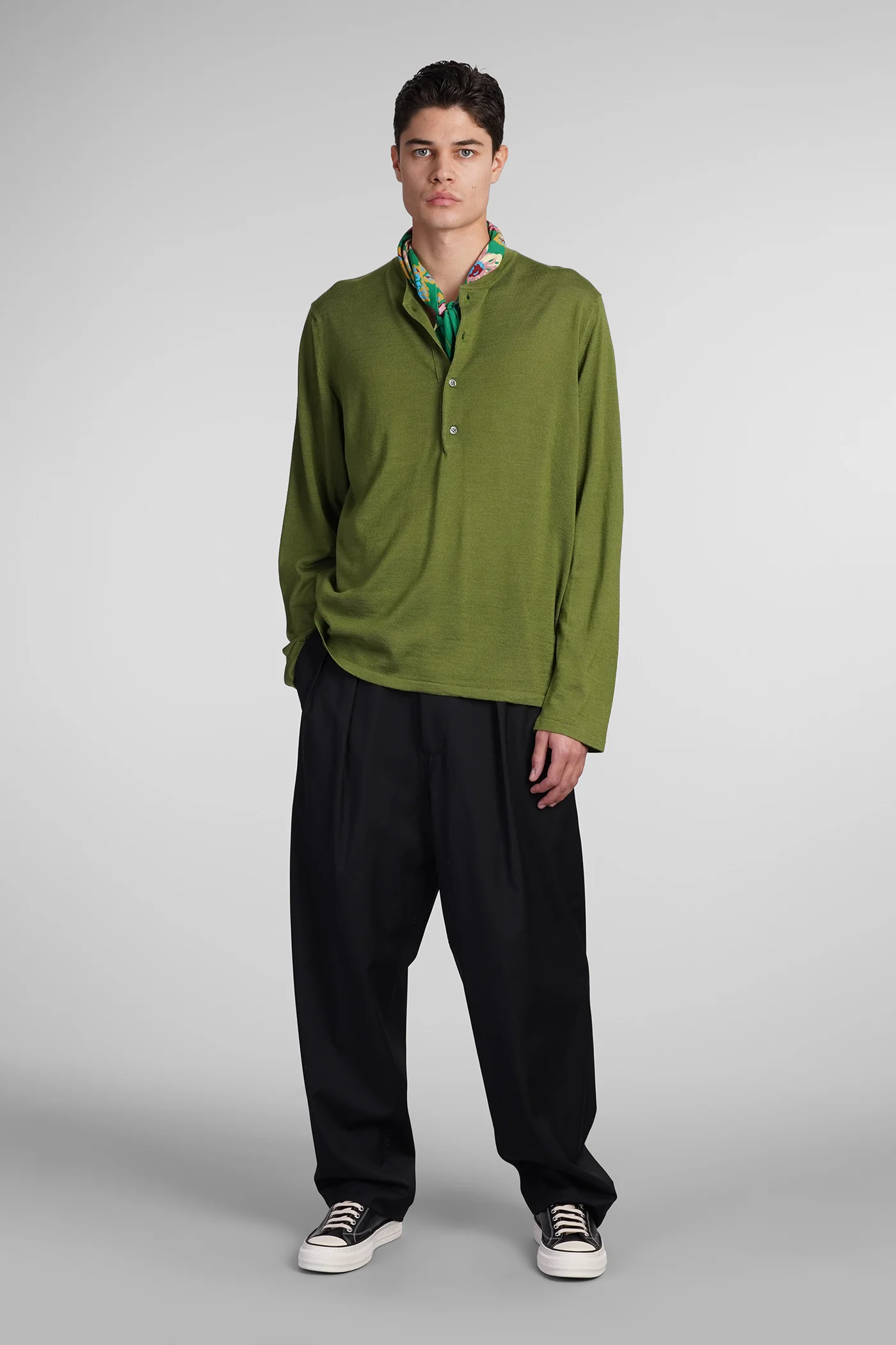 Knitwear in green wool - Image 2