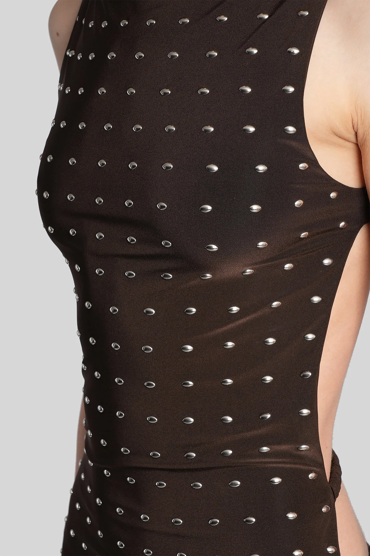 Grace Long dress in brown polyester - Image 5