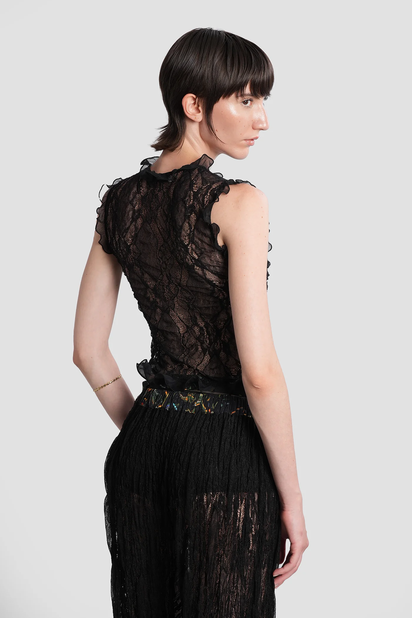 Laria Topwear in black polyamide - Image 3