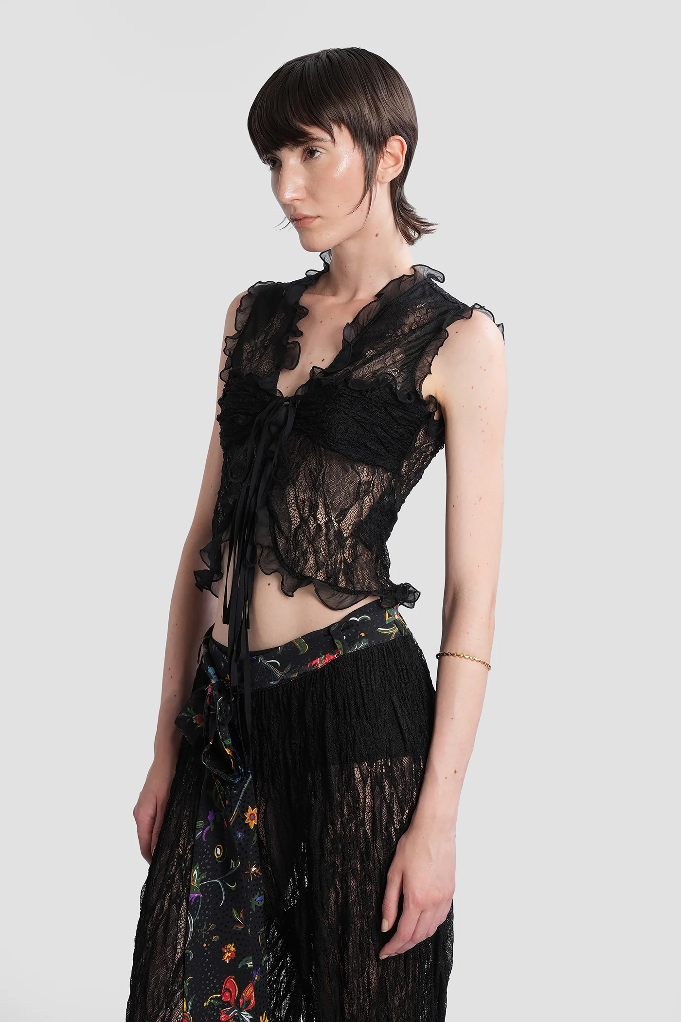 Laria Topwear in black polyamide - Image 4