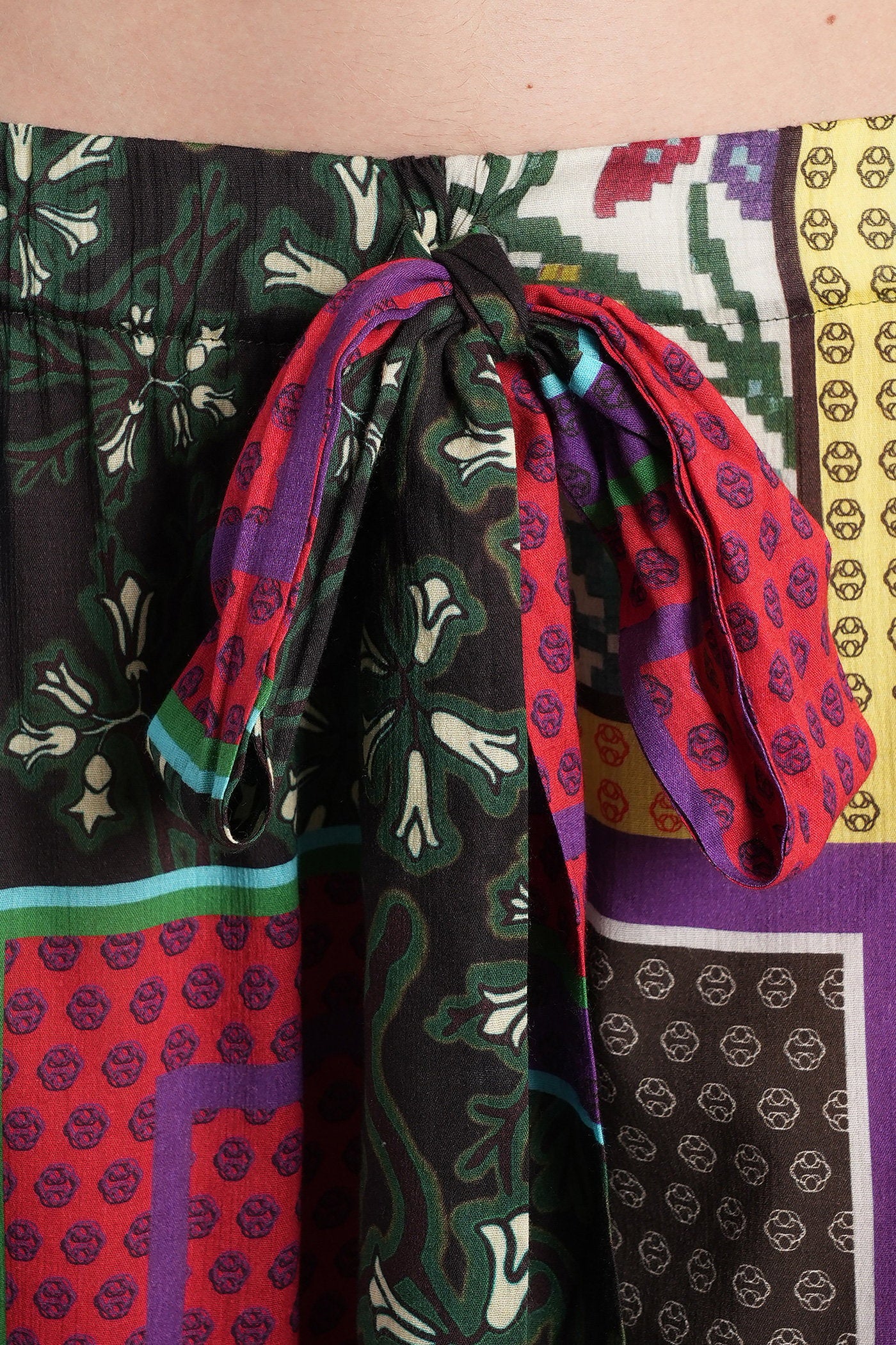 Manoce Pants in multicolor cotton - Image 5