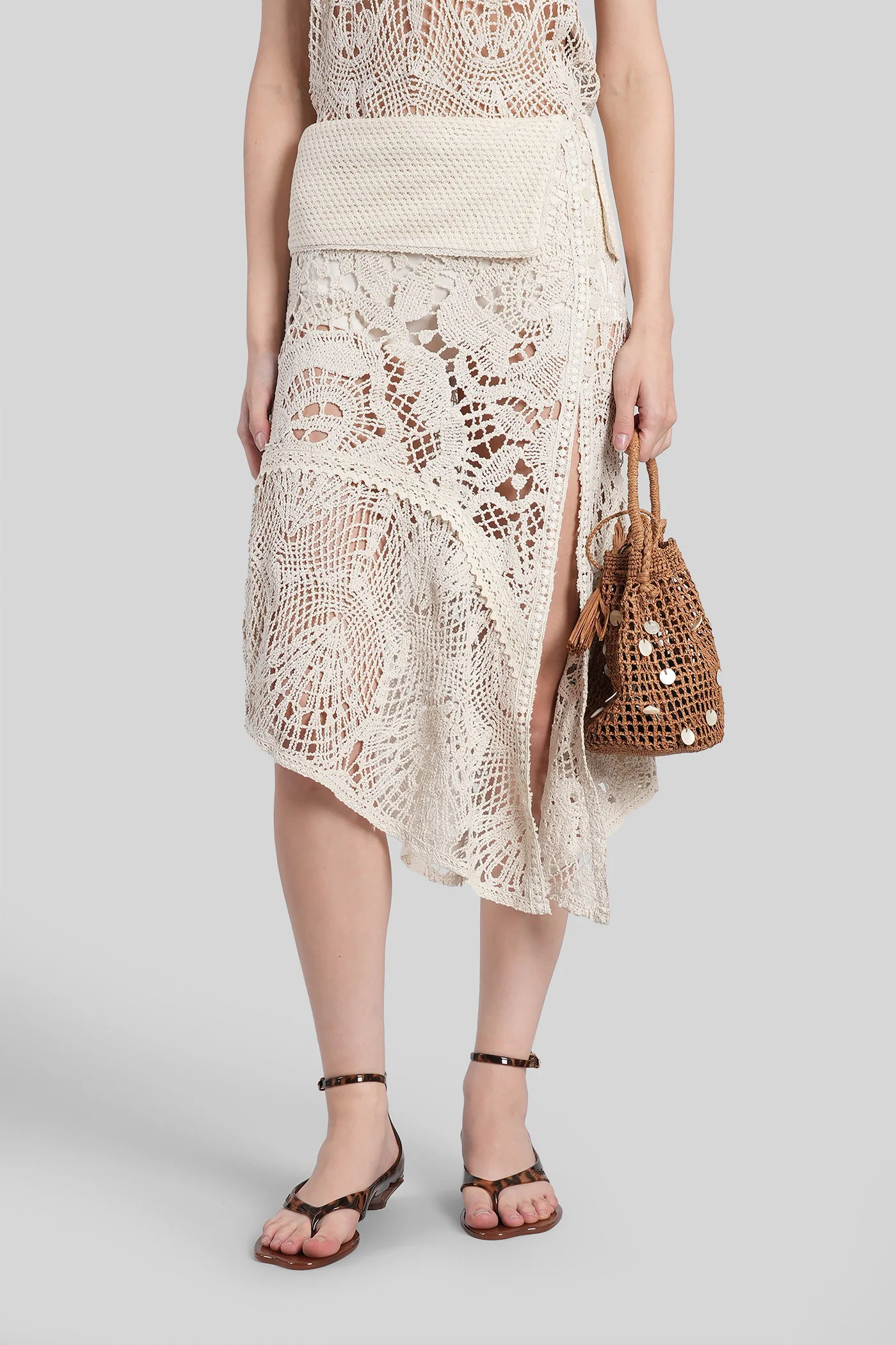 Rita Skirt in beige polyester
