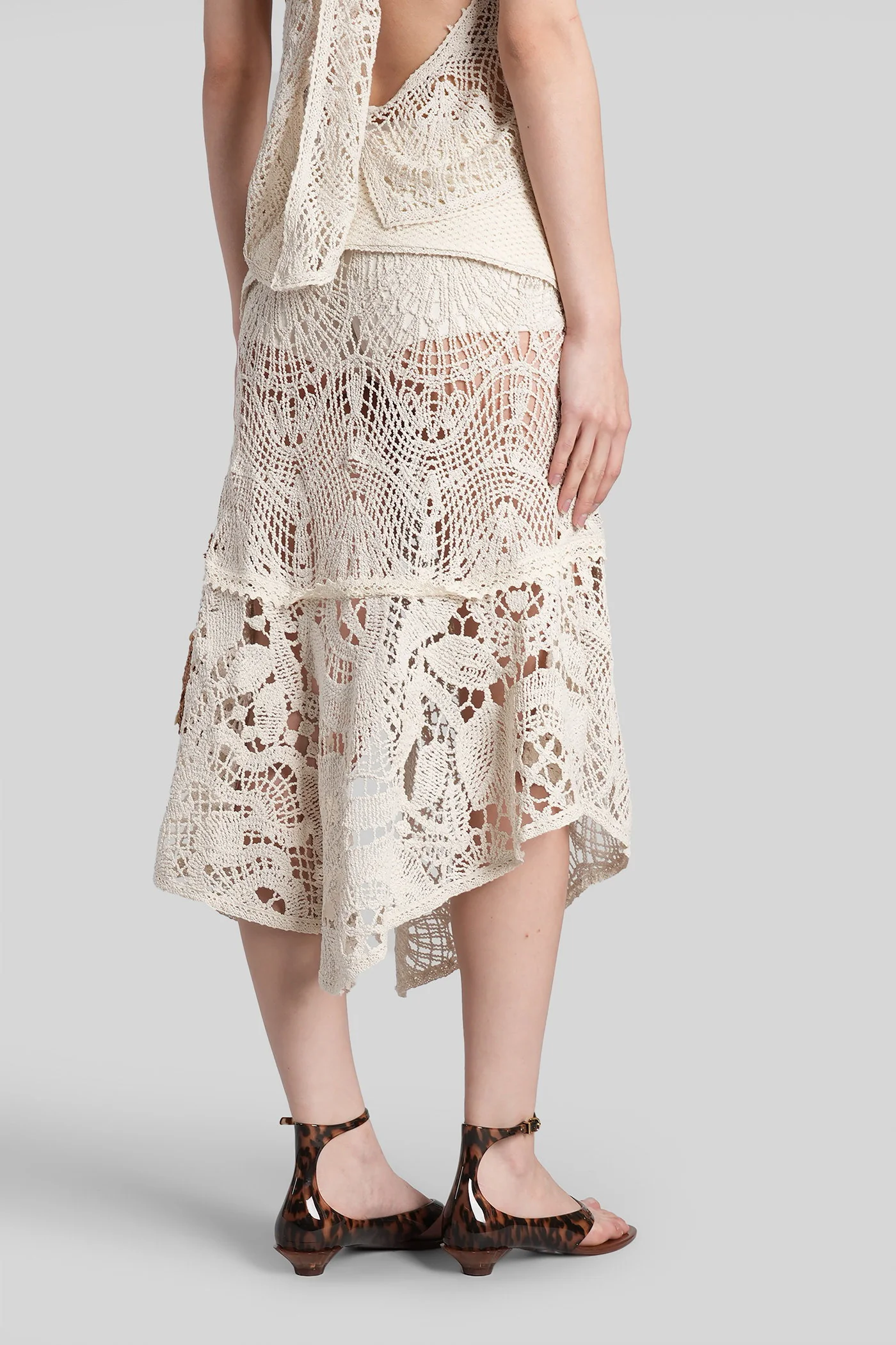 Rita Skirt in beige polyester - Image 3