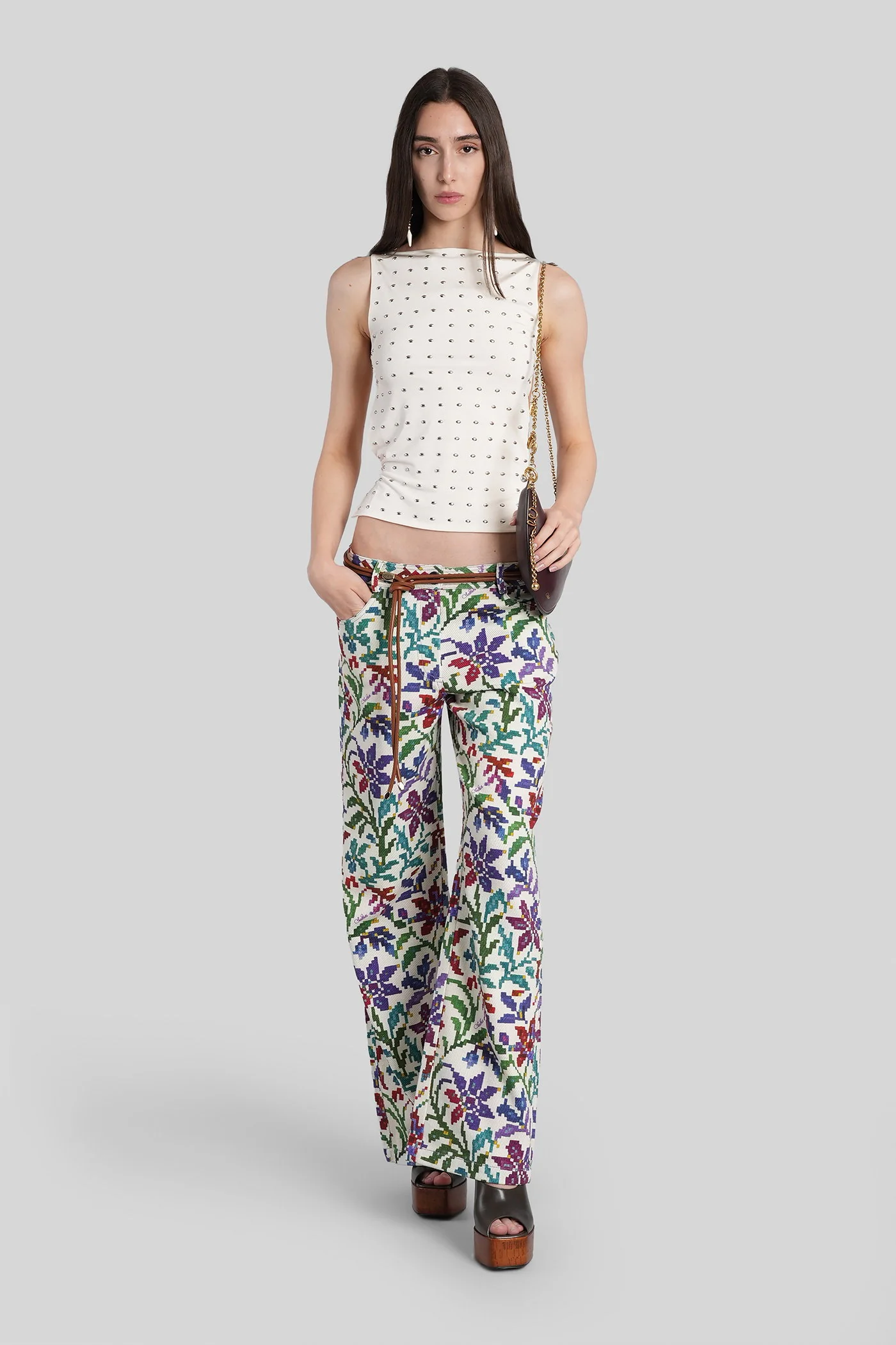Roux Pants in multicolor cotton - Image 2