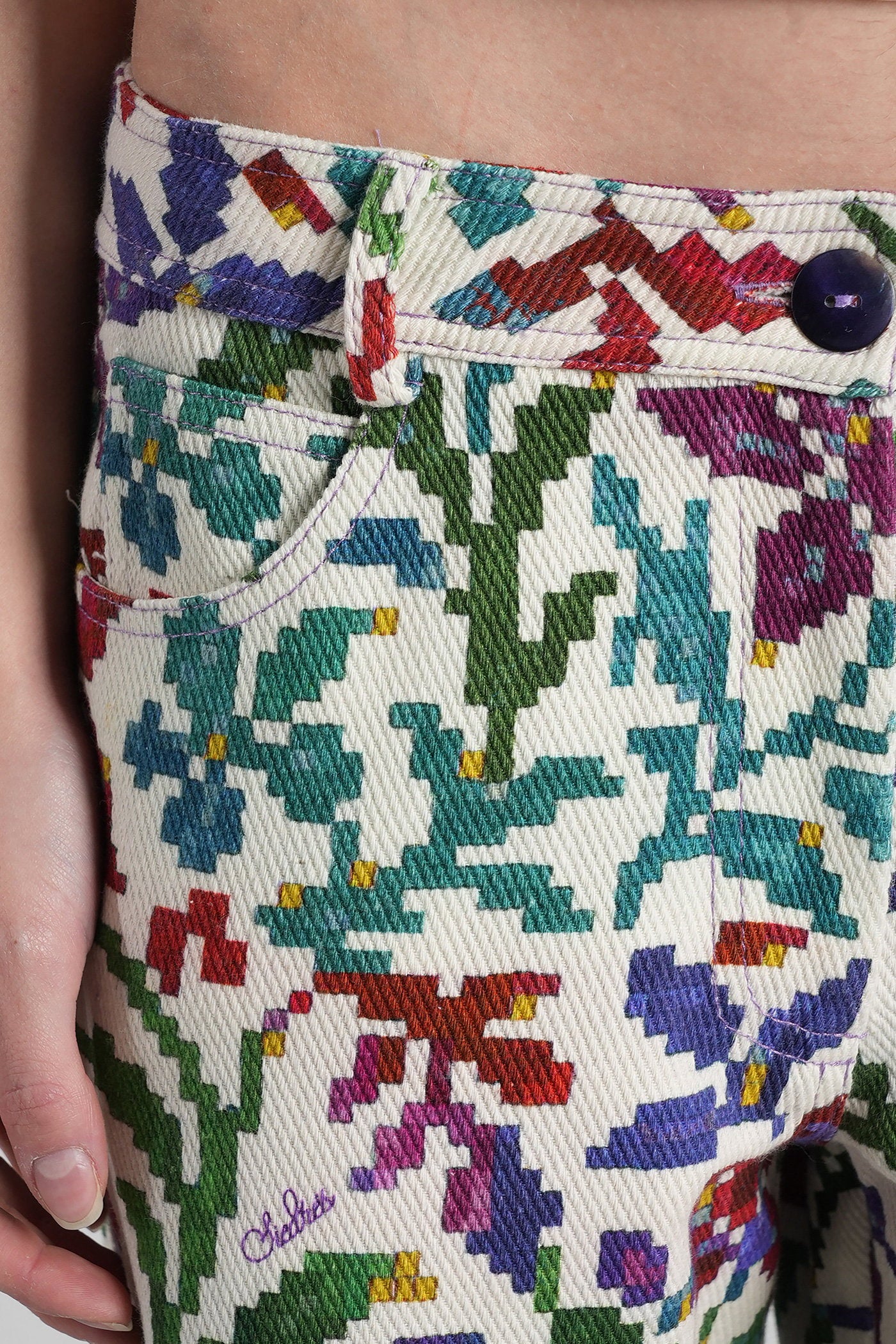 Roux Pants in multicolor cotton - Image 5