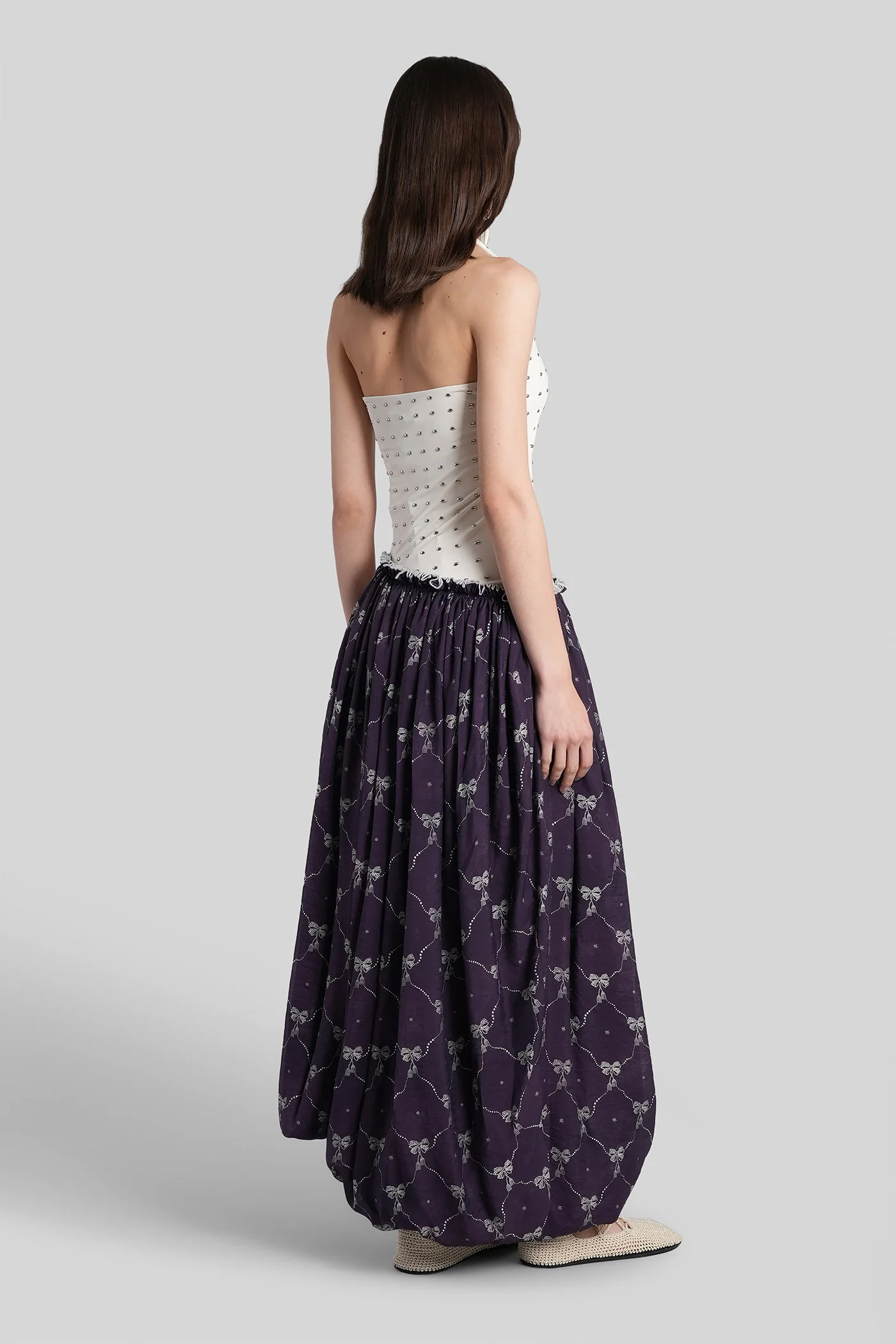 Youstina Long dress in white polyester - Image 2
