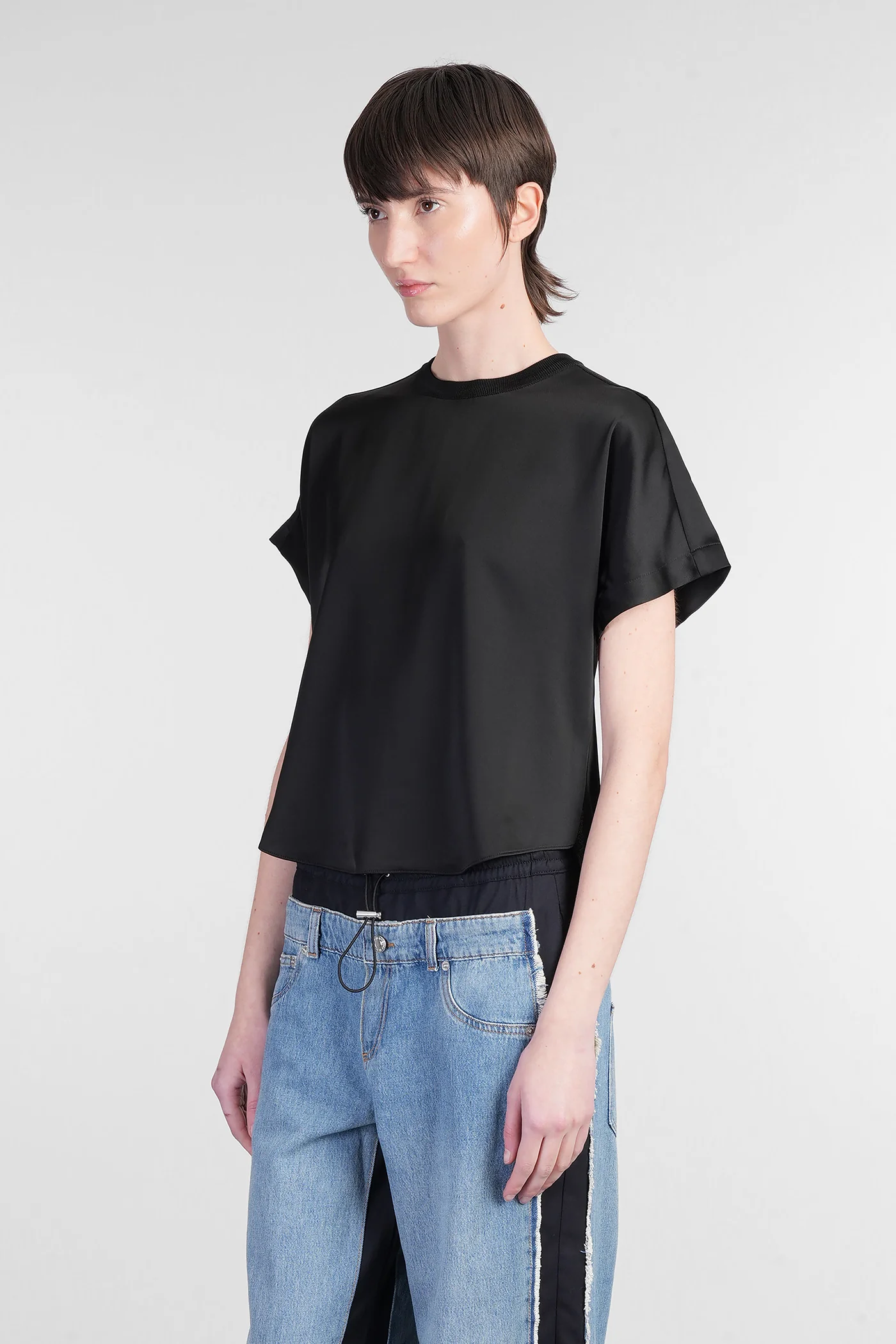 Addy T-Shirt in black acetate - Image 4