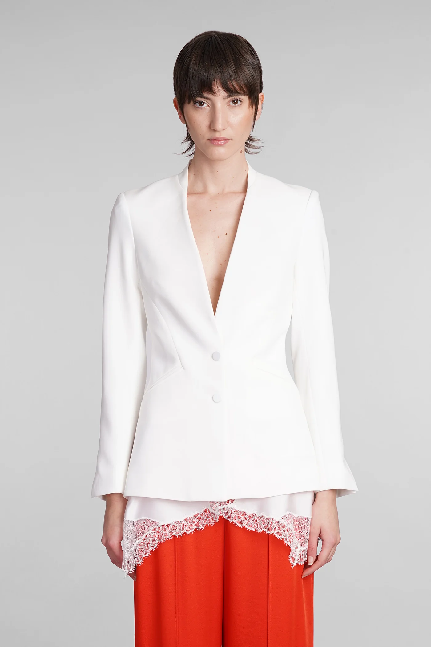 Allie Blazer in white acrylic