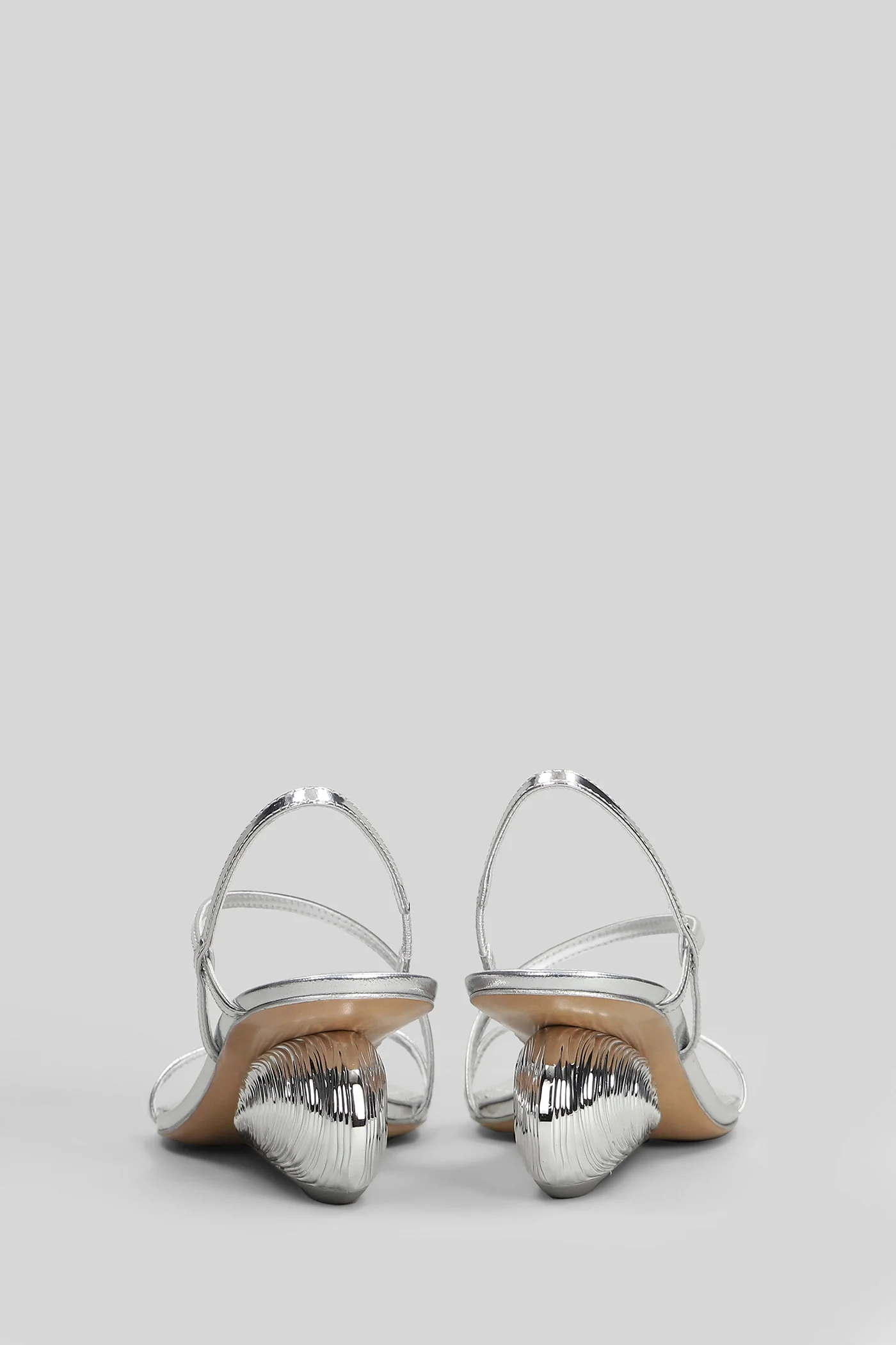 Bridget Sandals in silver leather - Image 4