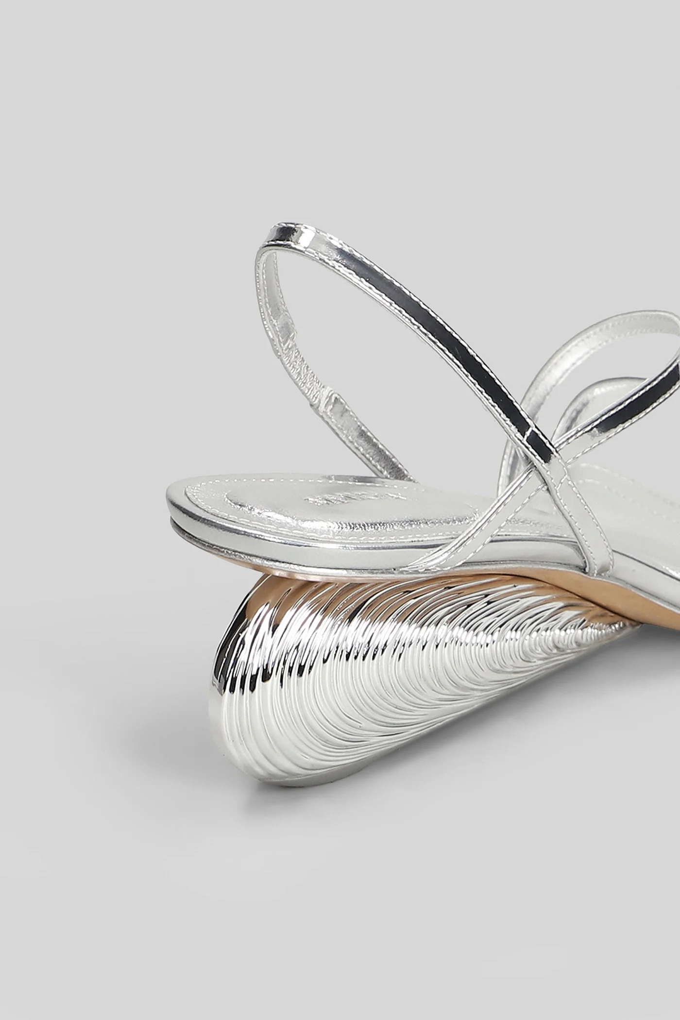 Bridget Sandals in silver leather - Image 5