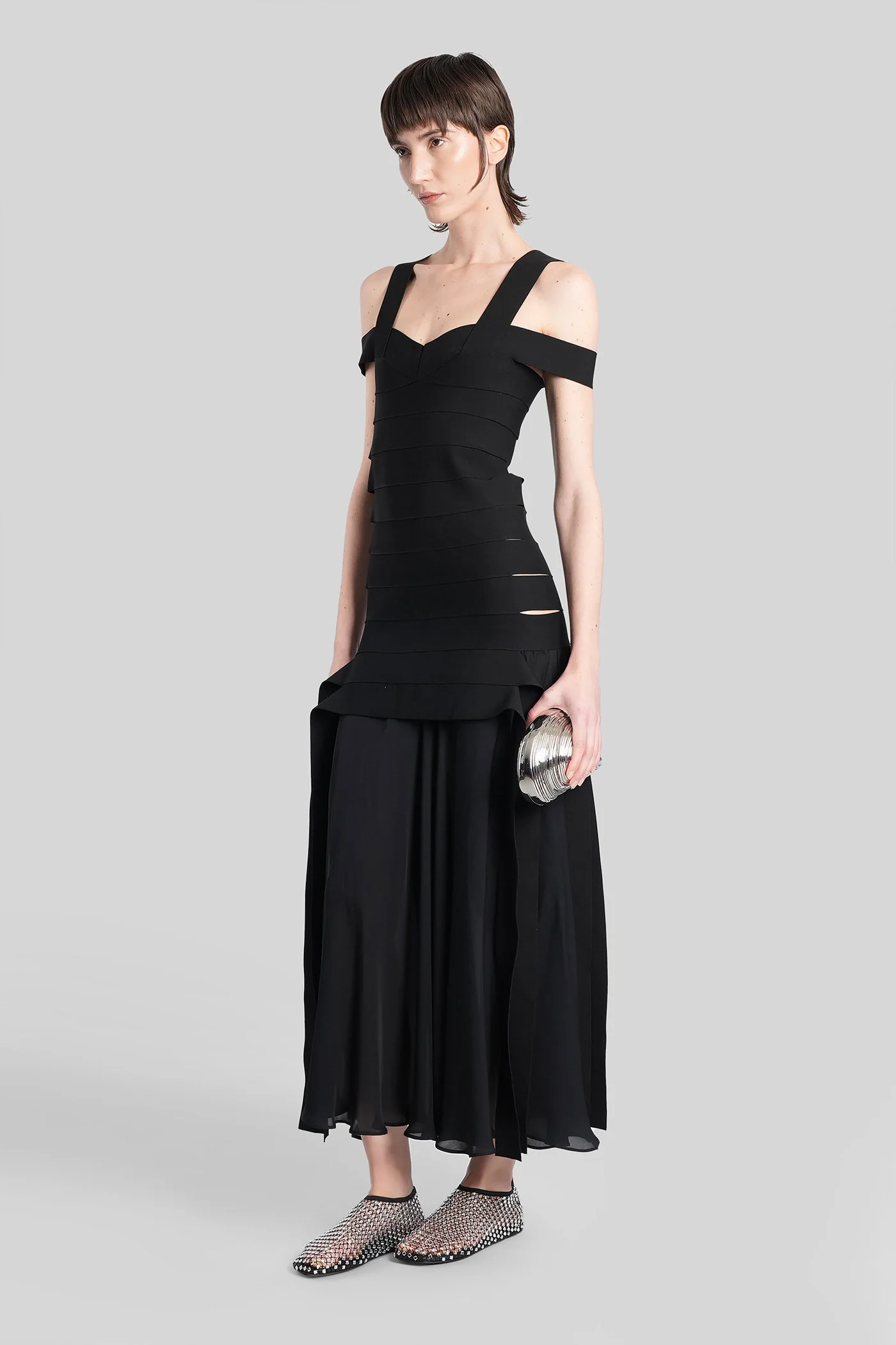 Callaway Long dress in black viscose - Image 3