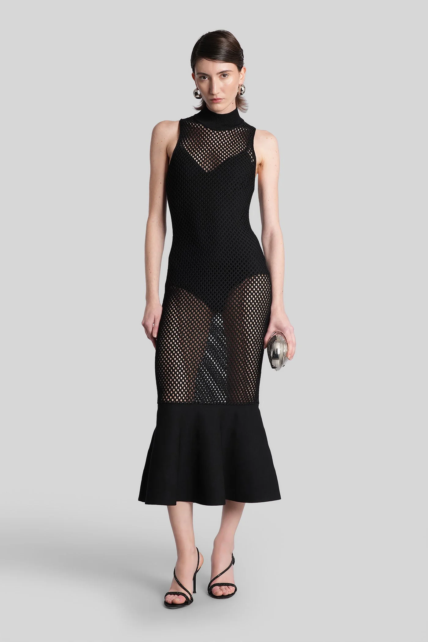 Daxton Long dress in black Rayon