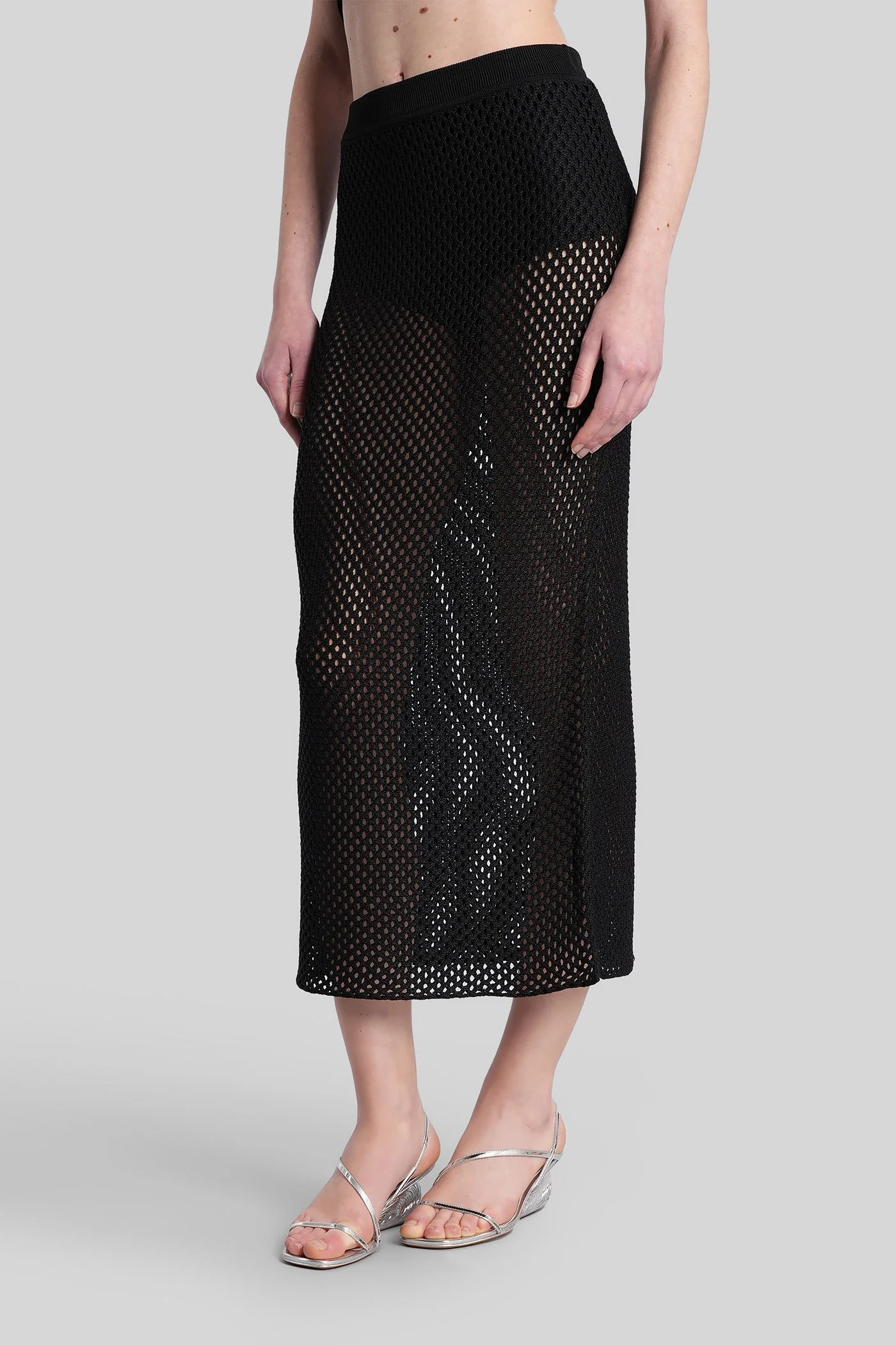 Demitri Skirt in black Rayon - Image 4