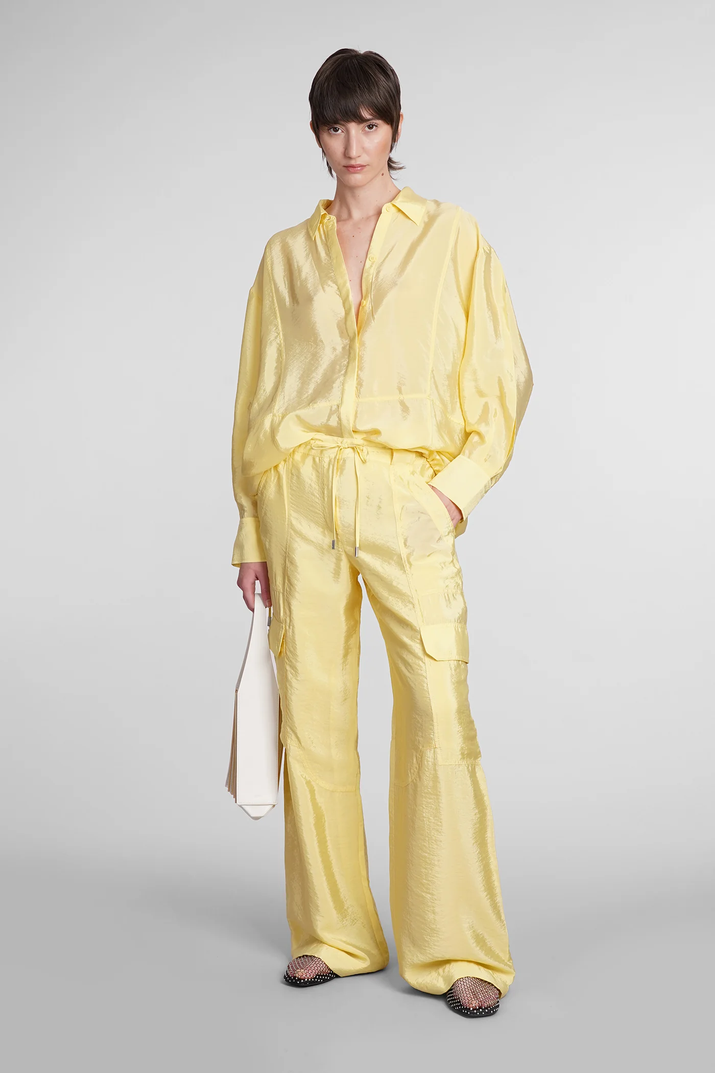 Laylah Shirt in yellow Rayon - Image 2