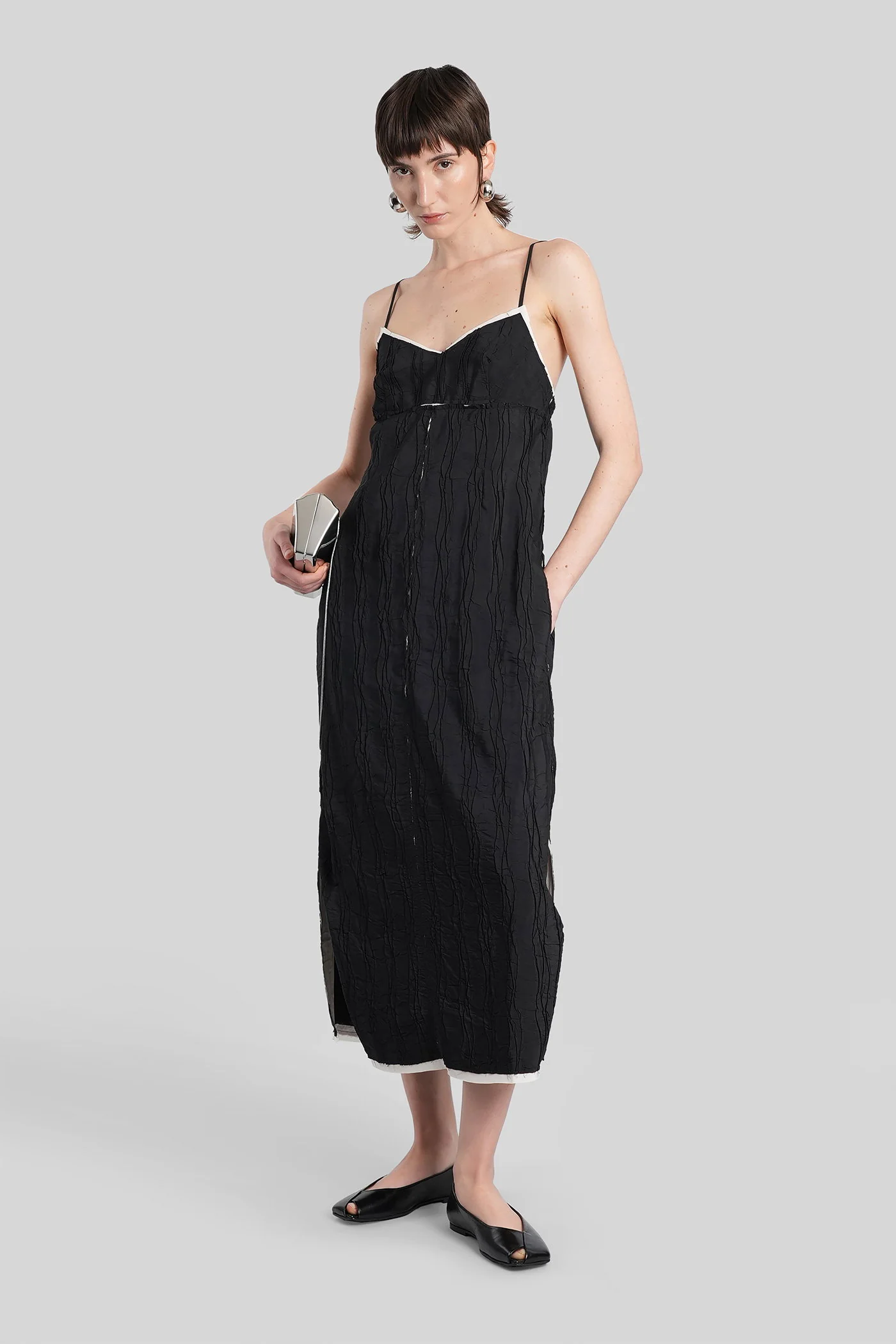 Leah Long dress in black polyester - Image 2