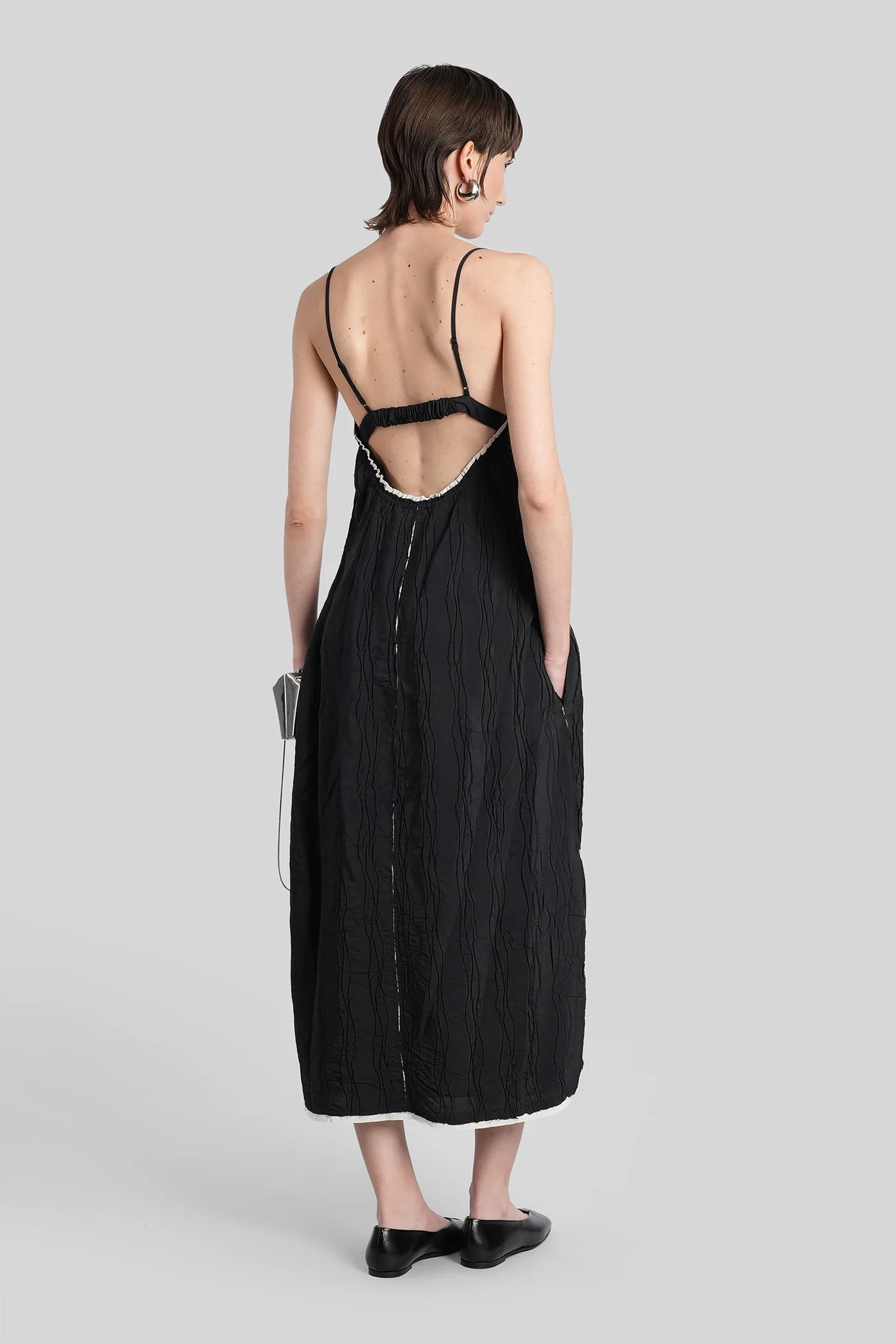 Leah Long dress in black polyester - Image 3