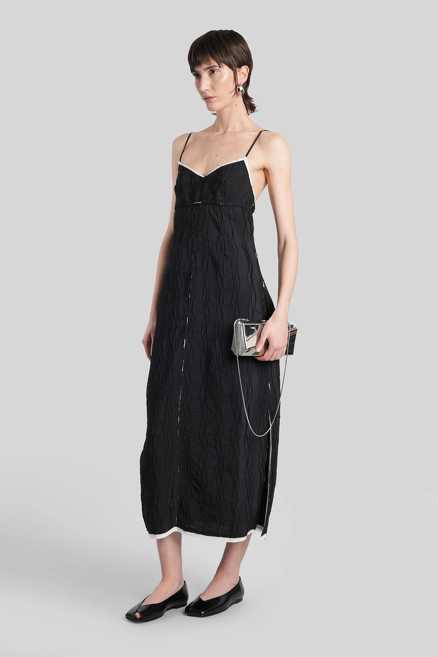 Leah Long dress in black polyester - Image 4