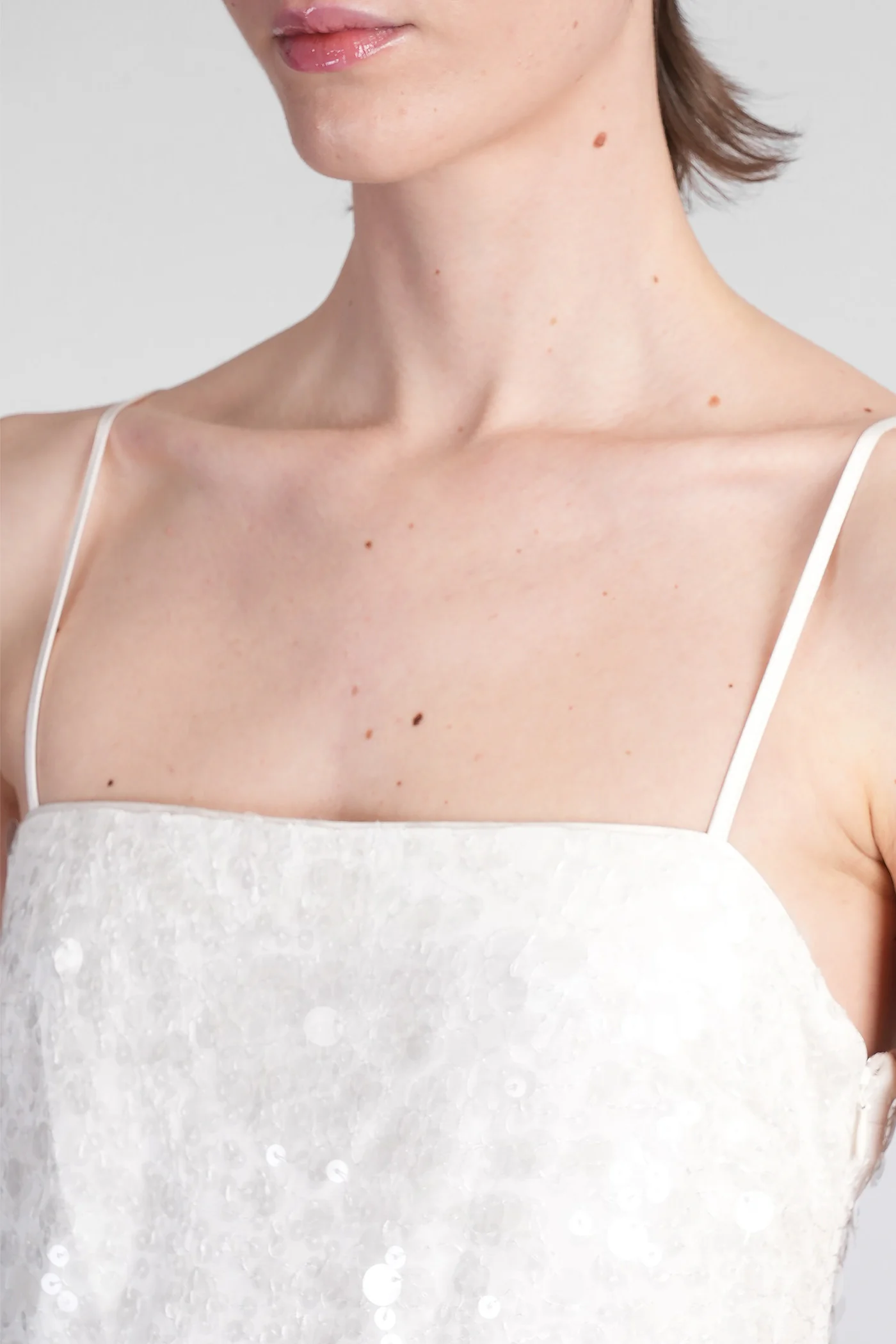 Lollie Mini dress in beige viscose - Image 5