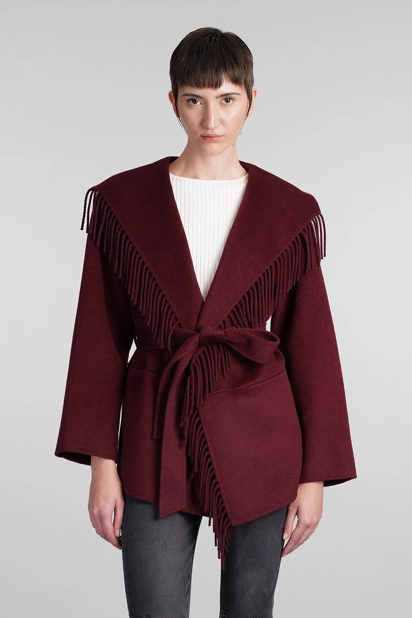 Rowen Casual jacket in bordeaux wool