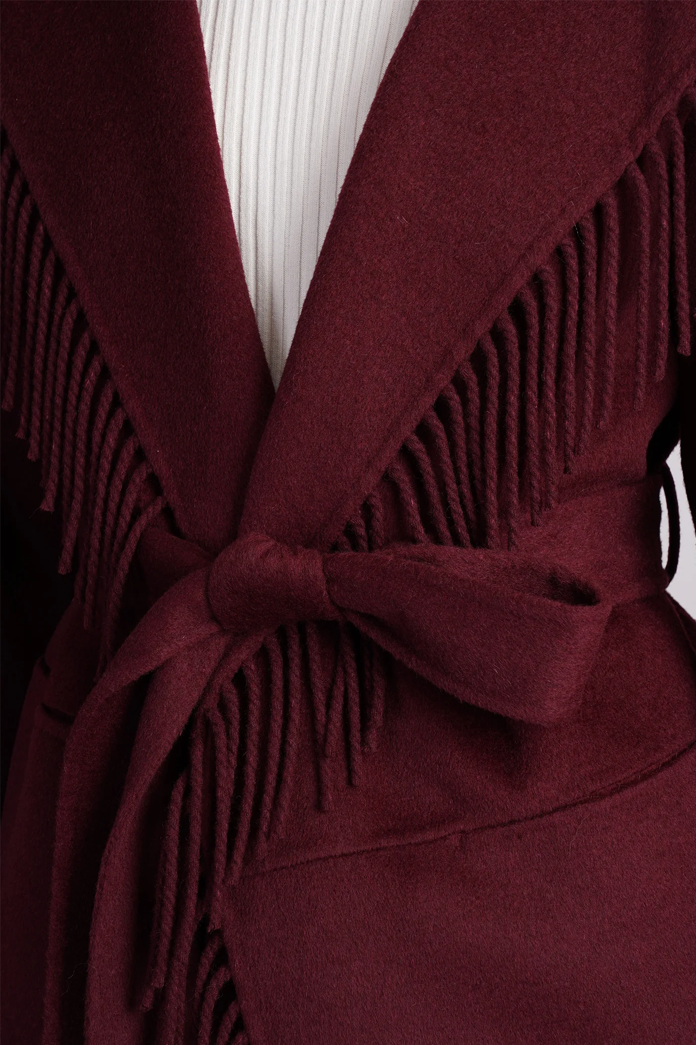 Rowen Casual jacket in bordeaux wool - Image 5