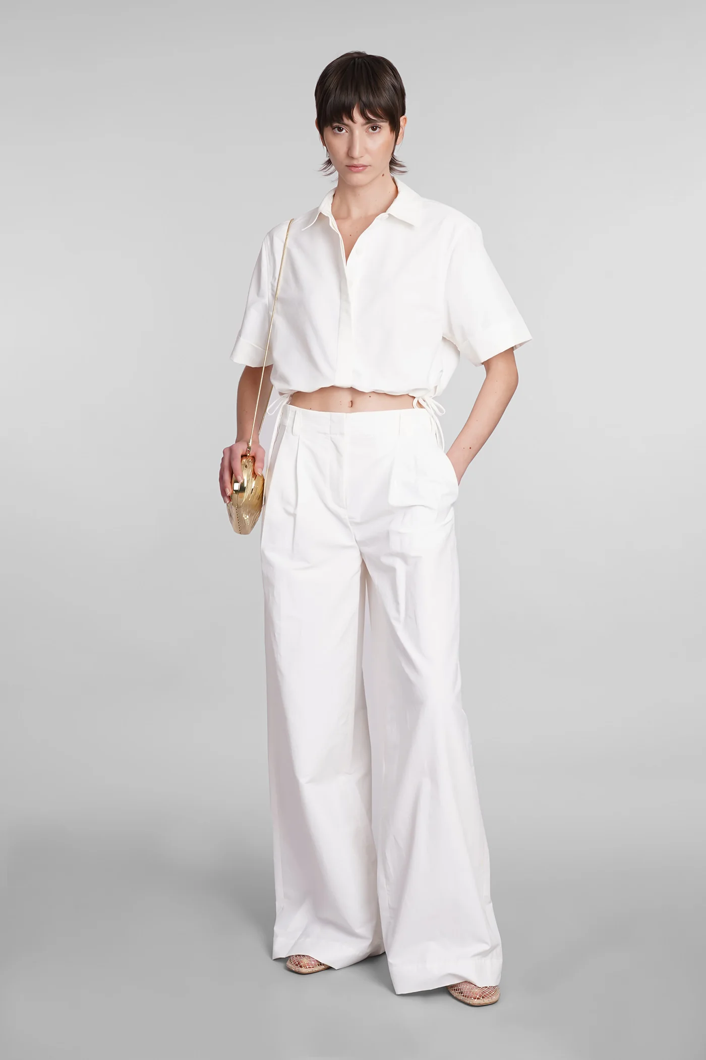Ryett Shirt in white cotton - Image 2